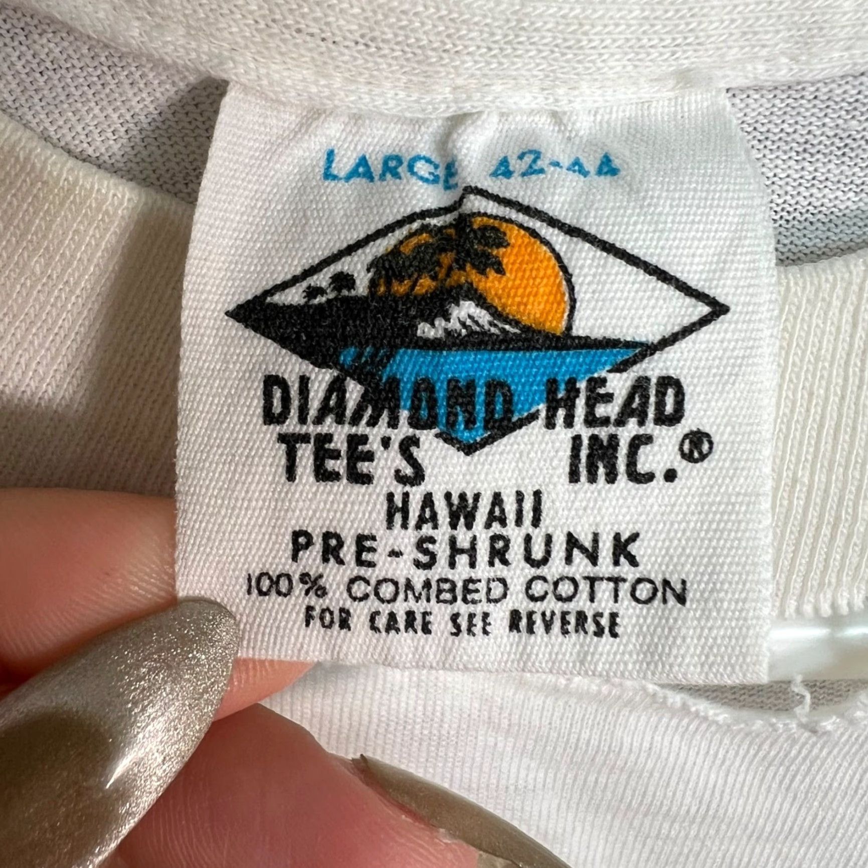 Vintage VINTAGE Diamond Head Tee's Formula 1 Racing T-Shirt Adult Mens Large White Cotton 70s 1960s 1970s Fan Shirt Mens Size US L / EU 52-54 / 3 - 3 Thumbnail