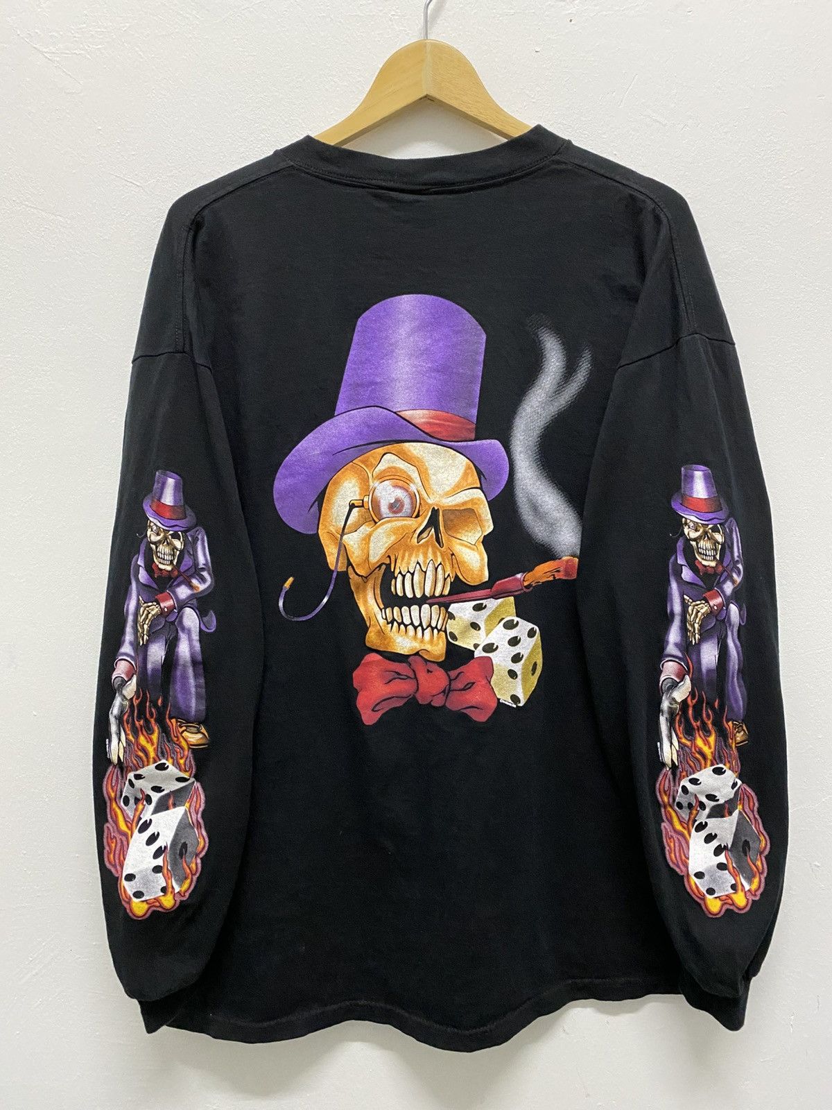 JNCO Vintage Skull Like Jnco Design Long Sleeve Flame Copyrights Size US L / EU 52-54 / 3 - 2 Thumbnail