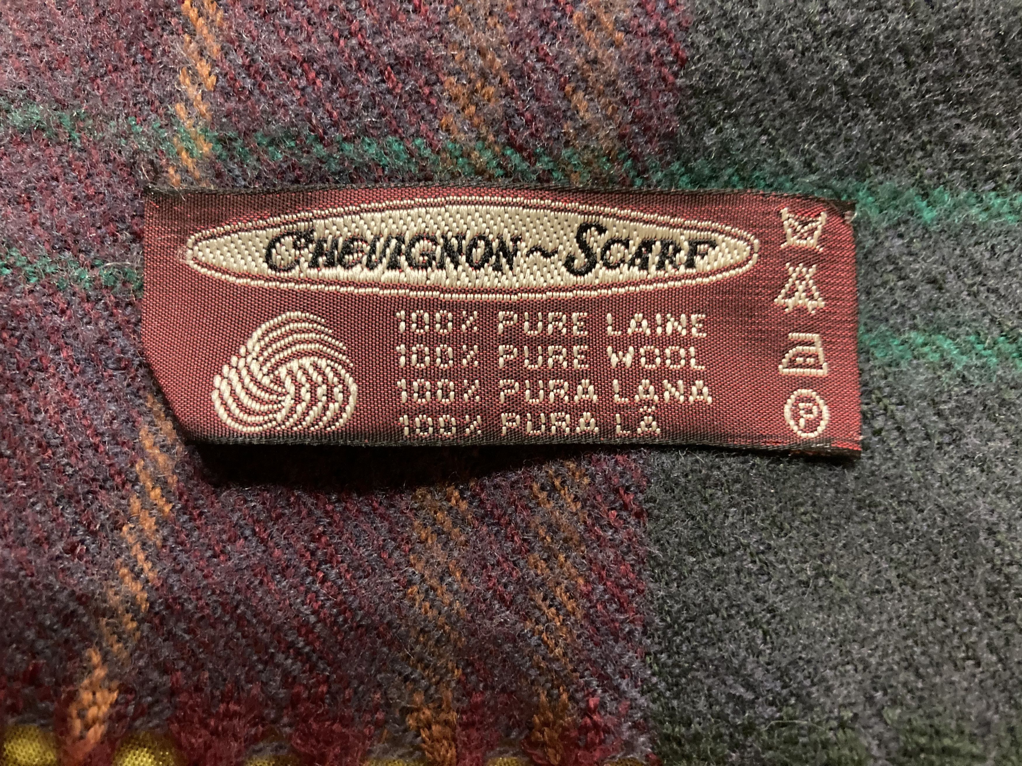 Chevignon Vintage 90s Chevignon By Togs Unlimited Wool Checkered Scarf Size ONE SIZE - 6 Thumbnail