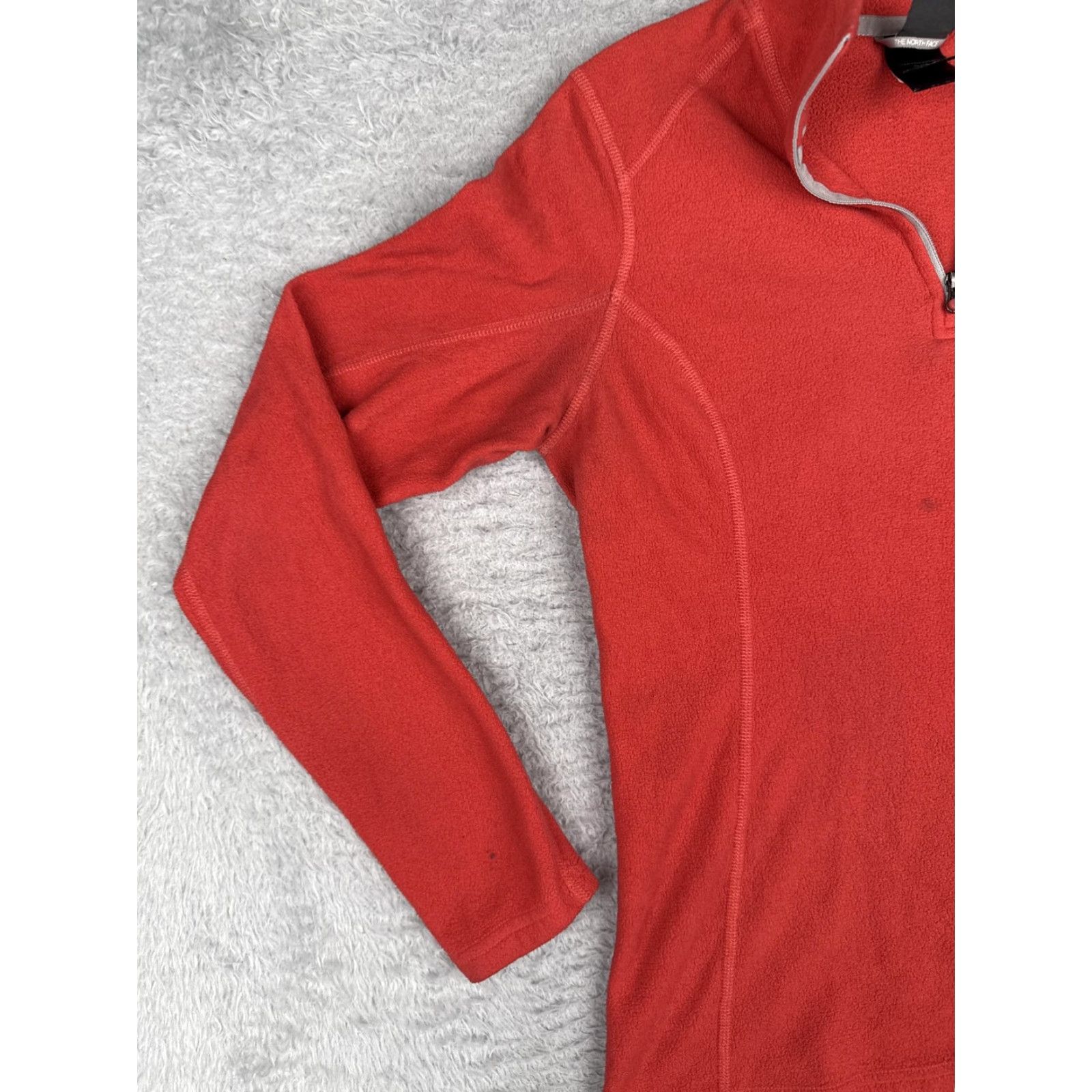 The North Face The North Face Pullover Womens Medium Red 1/4 Zip Lightweight Fleece Hiking Size M / US 6-8 / IT 42-44 - 3 Thumbnail