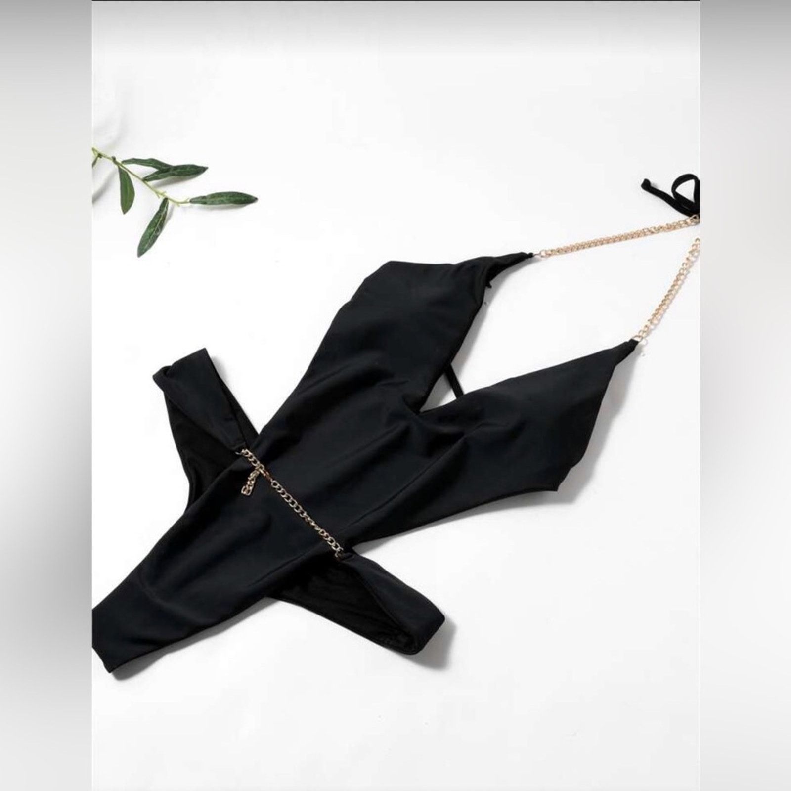 Other Black swimsuit One Piece Bikini Swimwear bathing suit XS Size ONE SIZE - 2 Thumbnail