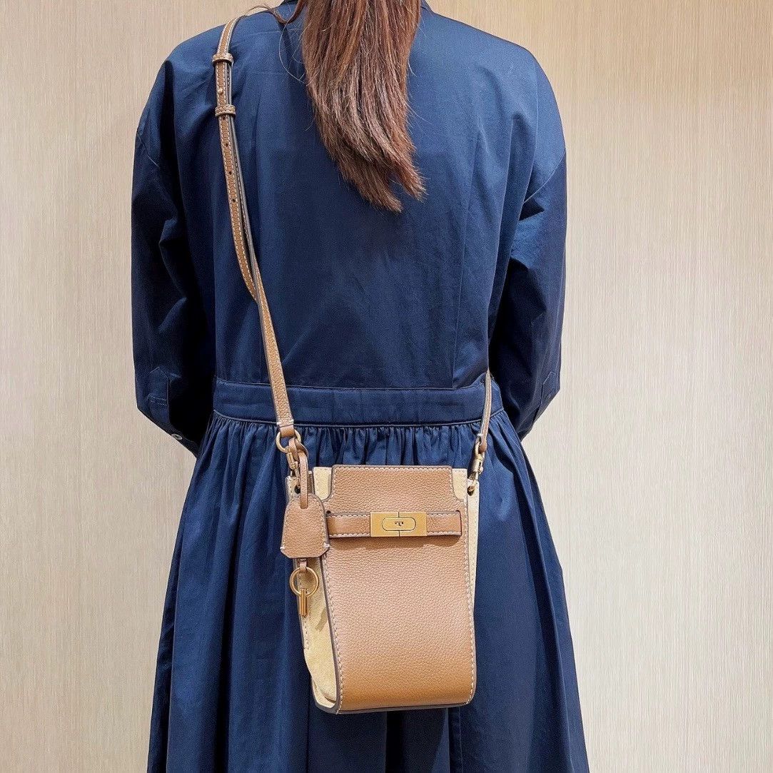 Tory Burch Tory Burch Double Lee Brown Mini Bucket 11*9*19 Size ONE SIZE - 4 Thumbnail