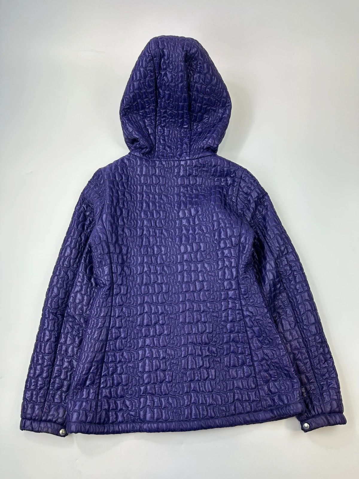Prada Prada Sport FW2008 Purple Quilted Nylon Hooded Jacket Size L / US 10 / IT 46 - 5 Thumbnail