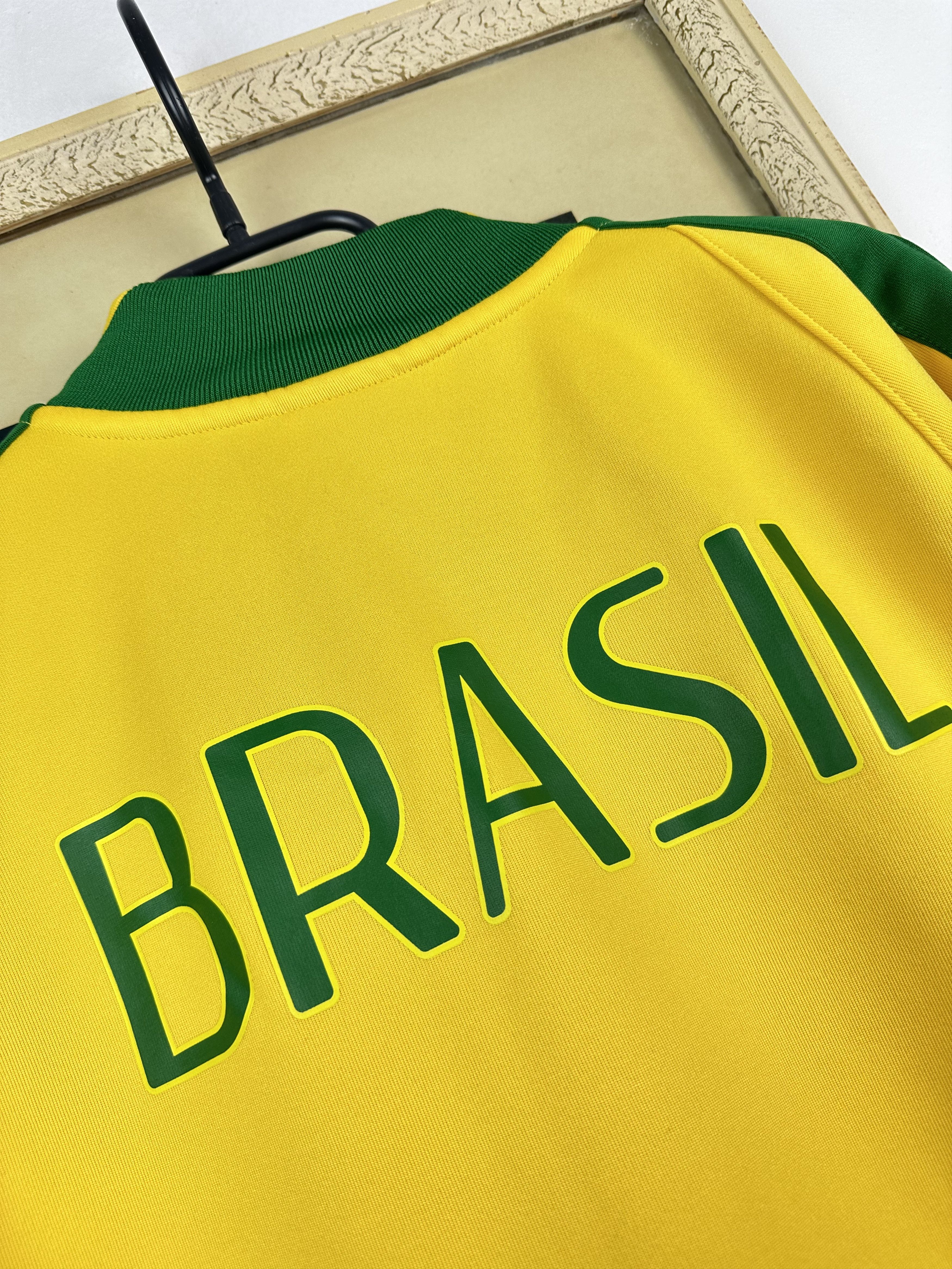Nike Nike Brazil Football Jacket Track Top Soccer Rare Yellow Size US M / EU 48-50 / 2 - 16 Thumbnail