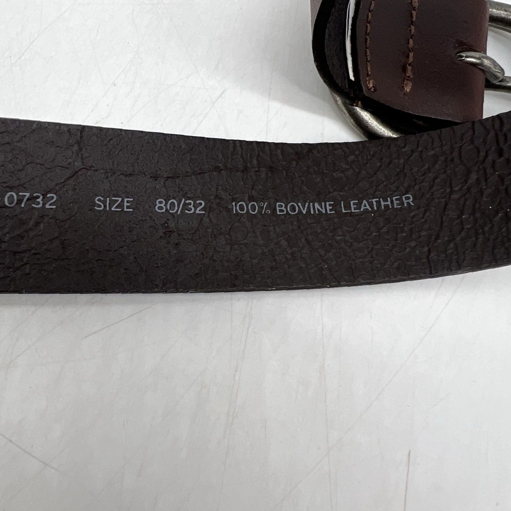 Levi's Levi's Belt Unisex Brown Bovine Genuine Leather 32/80 Western Dress Casual Adjustable Buckle Belt Size 32 - 6 Thumbnail