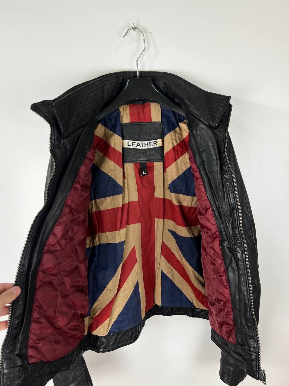 Superdry × Vintage SyperDry leather jacket woman size L Size L / US 10 / IT 46 - 5 Thumbnail