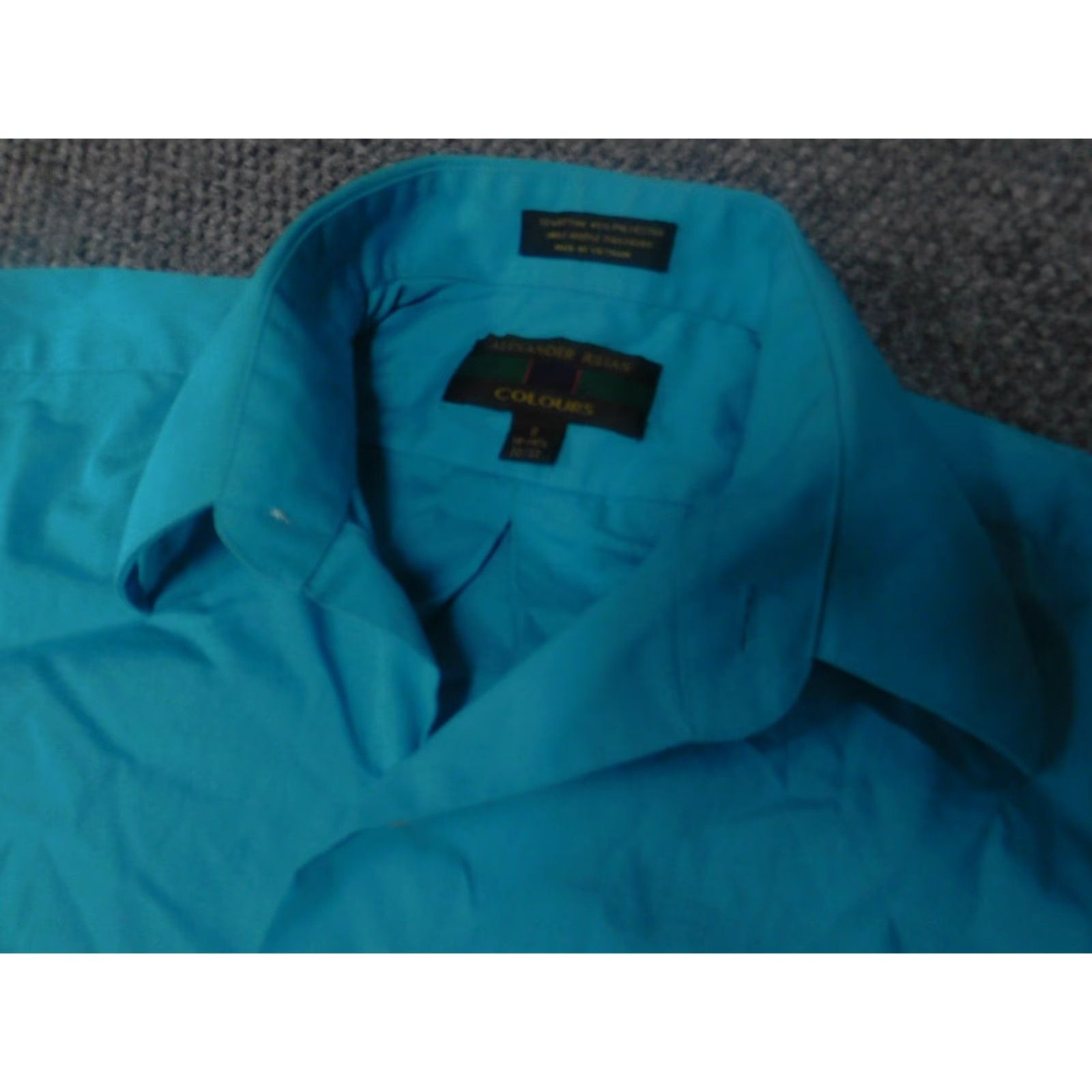Alexander Julian Alexander Julian Mens Shirt S Blue Button-Down Twill Cotton Slimming Classic Button-Up Collar-Down Pockets Vintage No Size US S / EU 44-46 / 1 - 5 Thumbnail