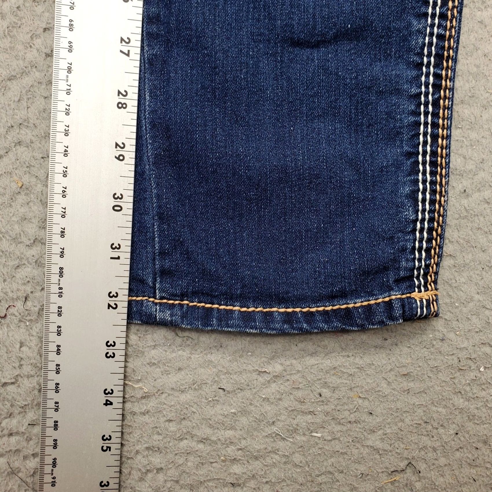 Vintage Seven7 Capri Jeans Women's 30 Navy Denim Pockets Straight Leg Jeans Size 30" / US 8 / IT 44 - 3 Thumbnail