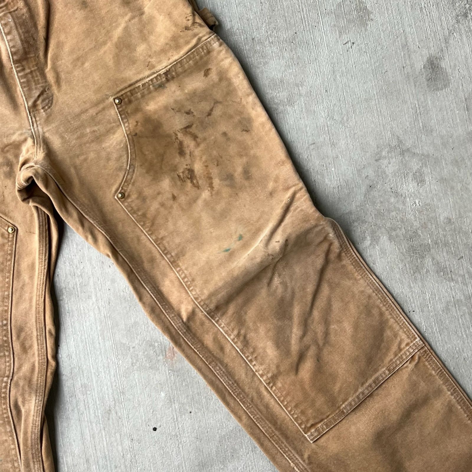 Carhartt × Vintage Carhartt brown double knee work wear carpenter pants Size US 35 - 9 Thumbnail