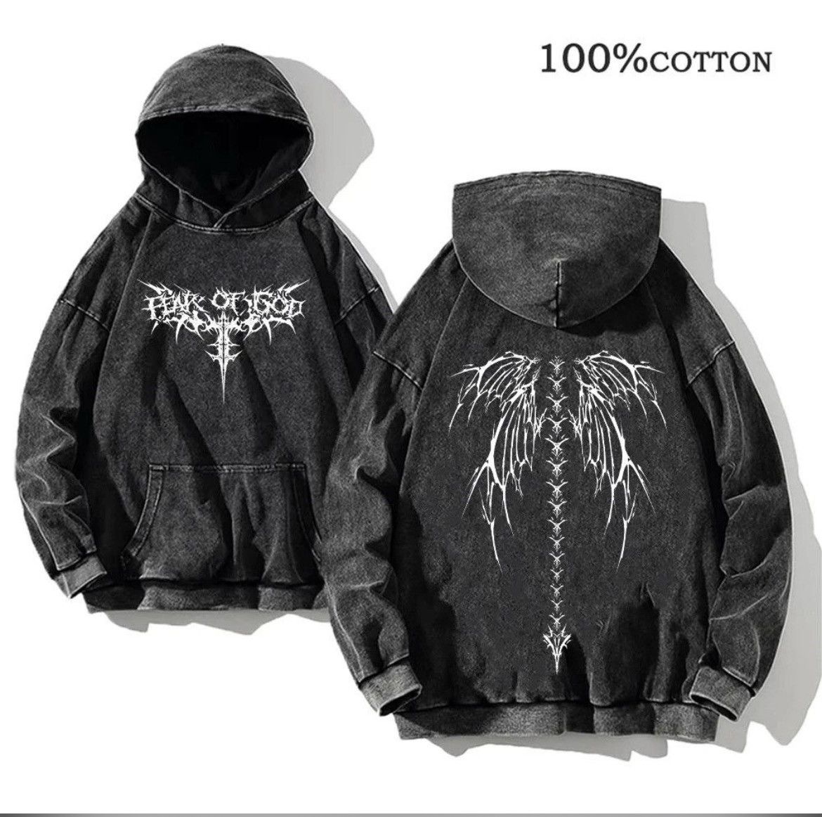 Japanese Brand × Vintage Gothic Y2K Berserk Dragon Wings Hoodie Streetwear Jacket Size US M / EU 48-50 / 2 - 3 Thumbnail