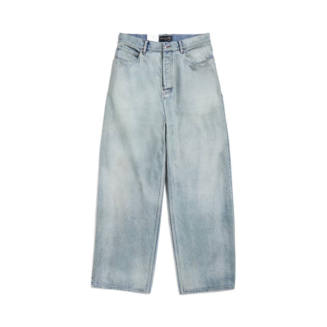 Balenciaga o1in1g0625 Denim Size Sticker Baggy Pants in Blue Size US 28 / EU 44 - 1 Thumbnail