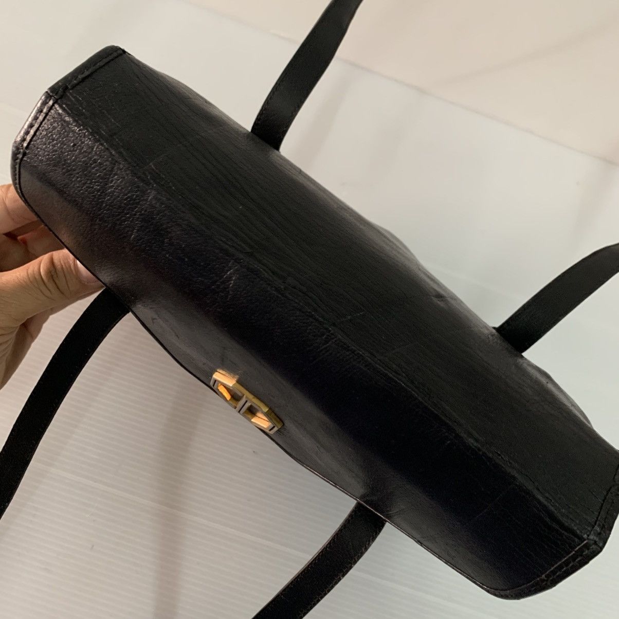 Christian Dior Monsieur Christian Dior Black Vintage Leather Handbag Size ONE SIZE - 9 Thumbnail