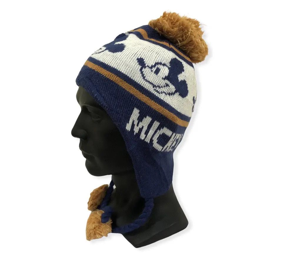 Disney × Mickey Mouse Vintage Mickey Mouse Cartoon Earflap Beanie Hat Size ONE SIZE - 1 Thumbnail