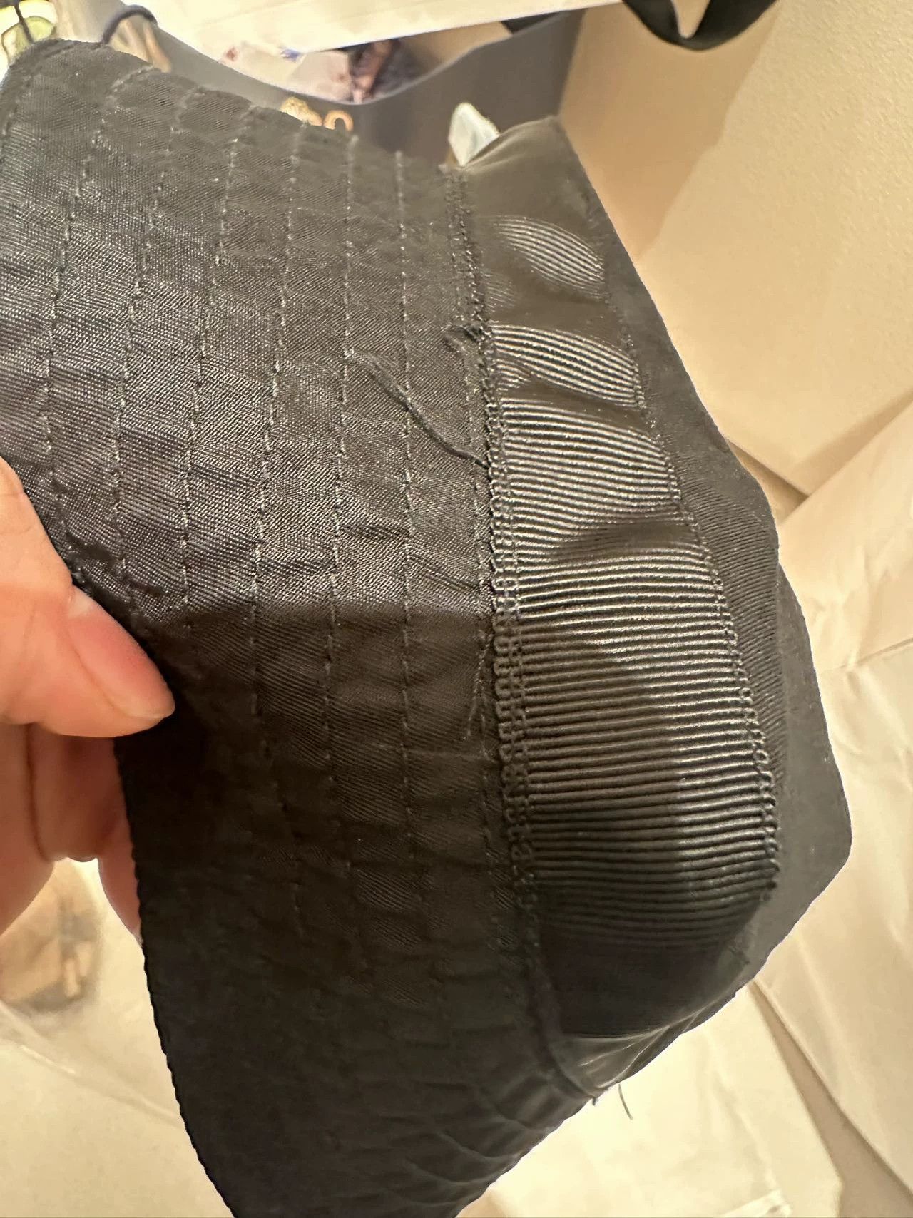 Prada Prada black nylon bucket hat, inner loose thread Size ONE SIZE - 8 Thumbnail