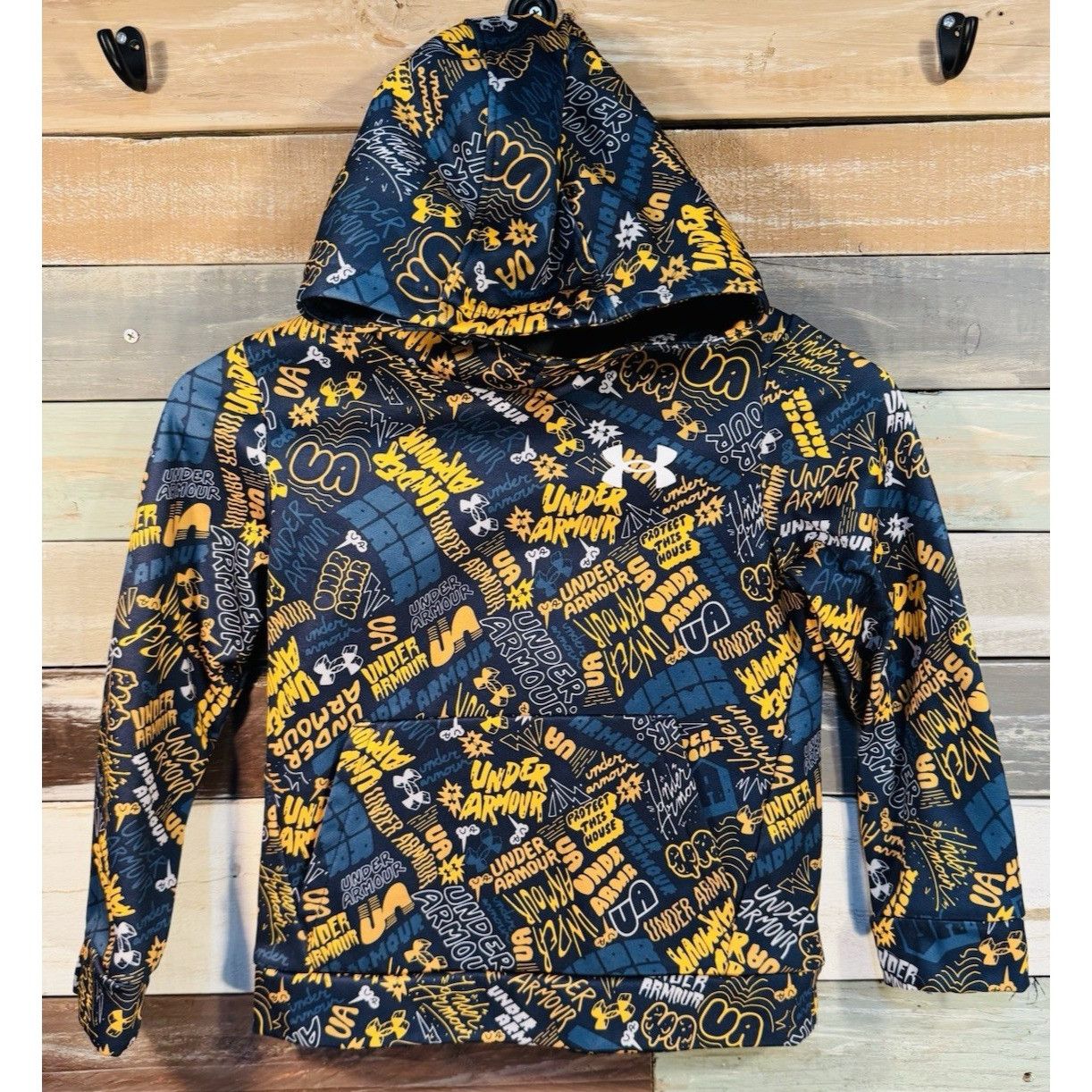 Under Armour Under Armour Yellow Logo Pullover Hoodie Sweater Jacket Boys Size US XS / EU 42 / 0 - 1 Thumbnail