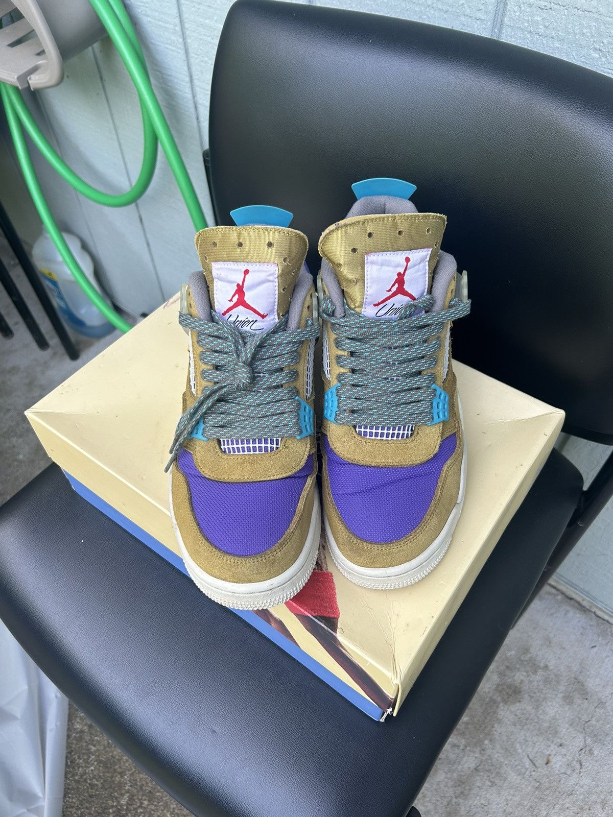 Jordan Brand Union LA x Air Jordan 4 Retro Desert Moss In Good Condition Size US 9.5 / EU 42-43 - 3 Thumbnail