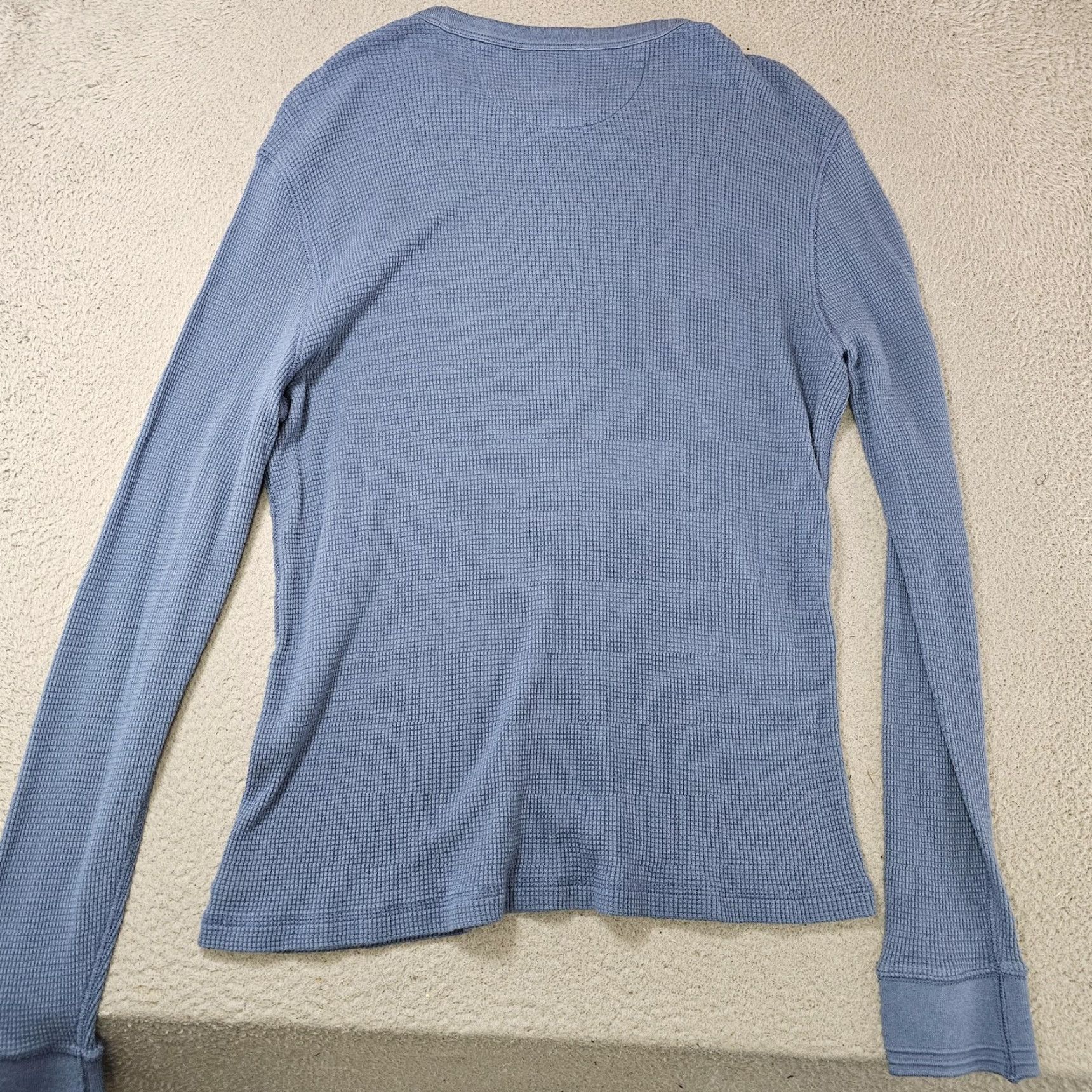 Faherty Faherty Shirt Mens Large Blue Thermal Waffle Knit Long Sleeve Crew Neck Size US L / EU 52-54 / 3 - 5 Thumbnail
