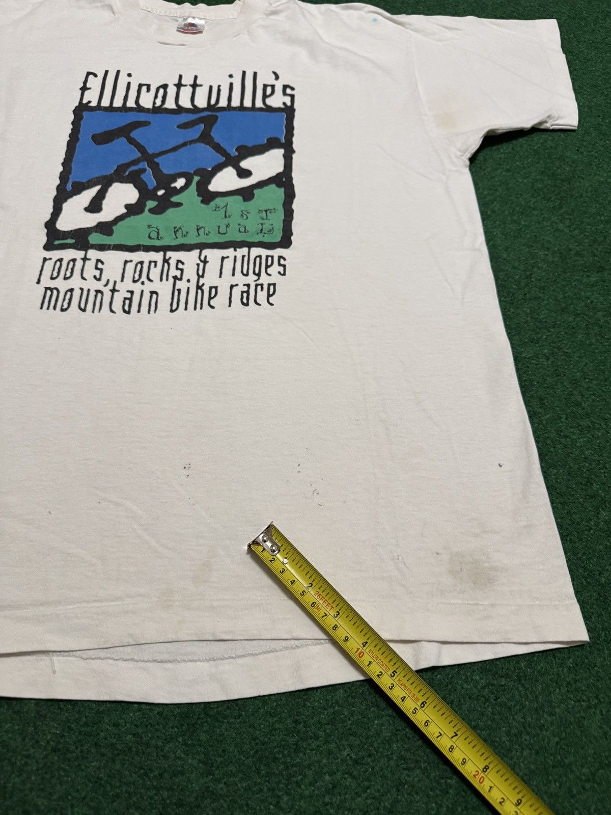Vintage Ellicottville 1st Annual Mountain Bike Race T Shirt 22.5x28 Size US XL / EU 56 / 4 - 8 Thumbnail