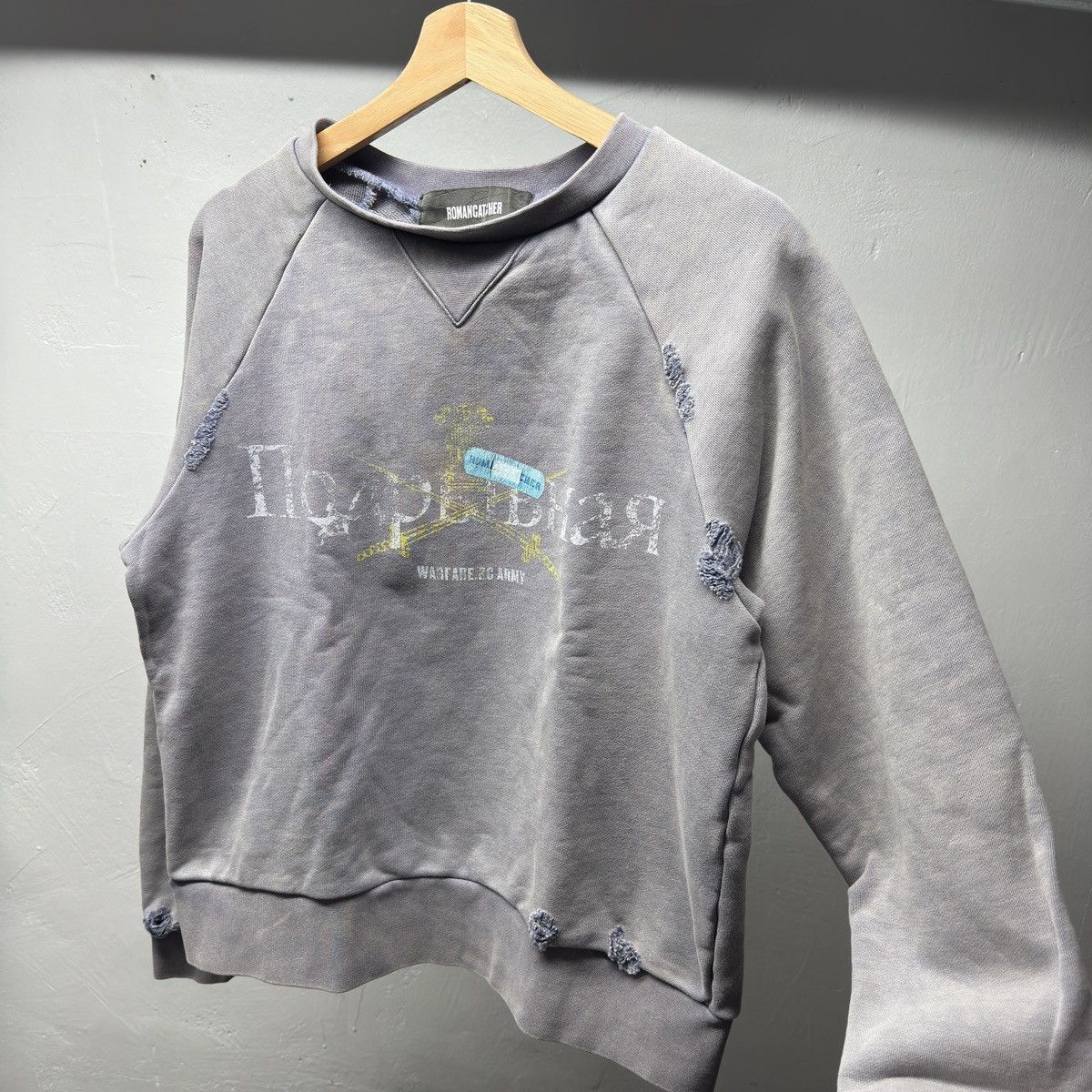 Other Romancatcher RC Army BandAid Crewneck Faded Destroyed Size US M / EU 48-50 / 2 - 3 Thumbnail