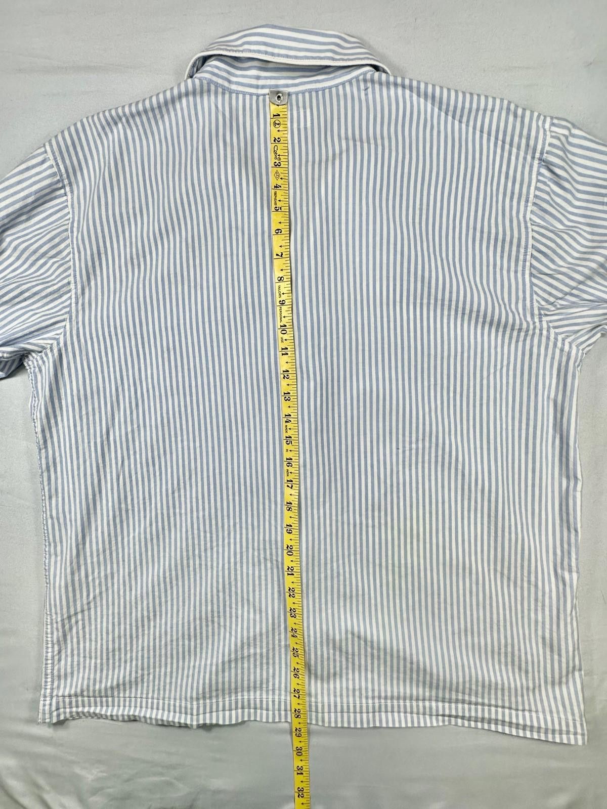 J.Crew J. Crew Men's XL Blue Striped Casual Button Down Shirt Size US XL / EU 56 / 4 - 5 Thumbnail