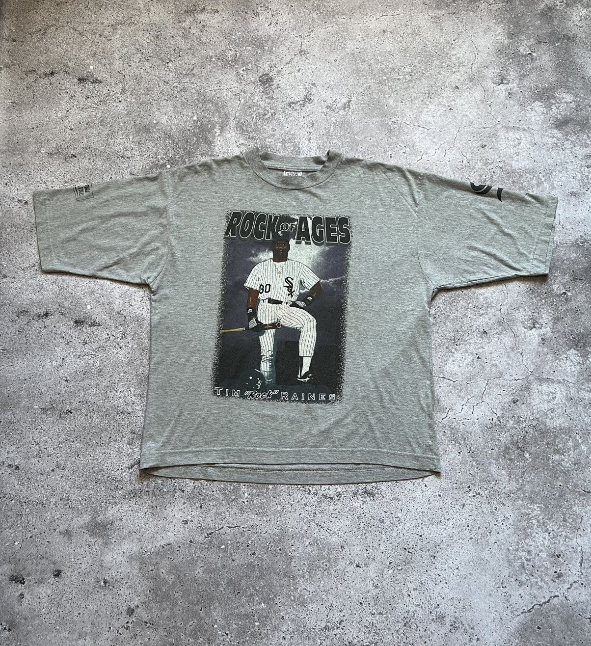 MLB Vintage 90s Chicago White Sox Tim Raines Rock of Ages Size US L / EU 52-54 / 3 - 1 Thumbnail