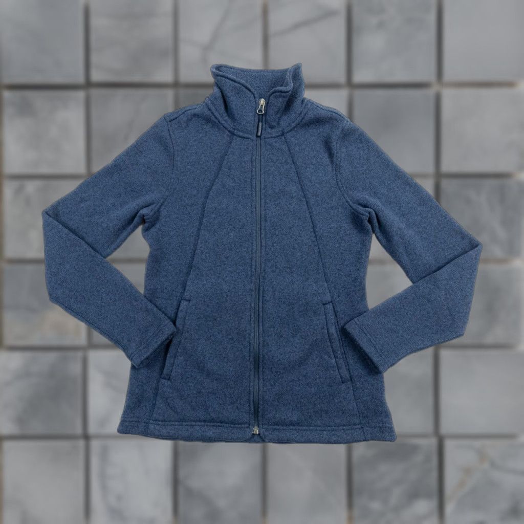 The North Face The North Face Women's Jacket Small Blue Fleece Full Zip Casual Outdoor Logo Embroidered Womens Size S / US 4 / IT 40 - 1 Thumbnail