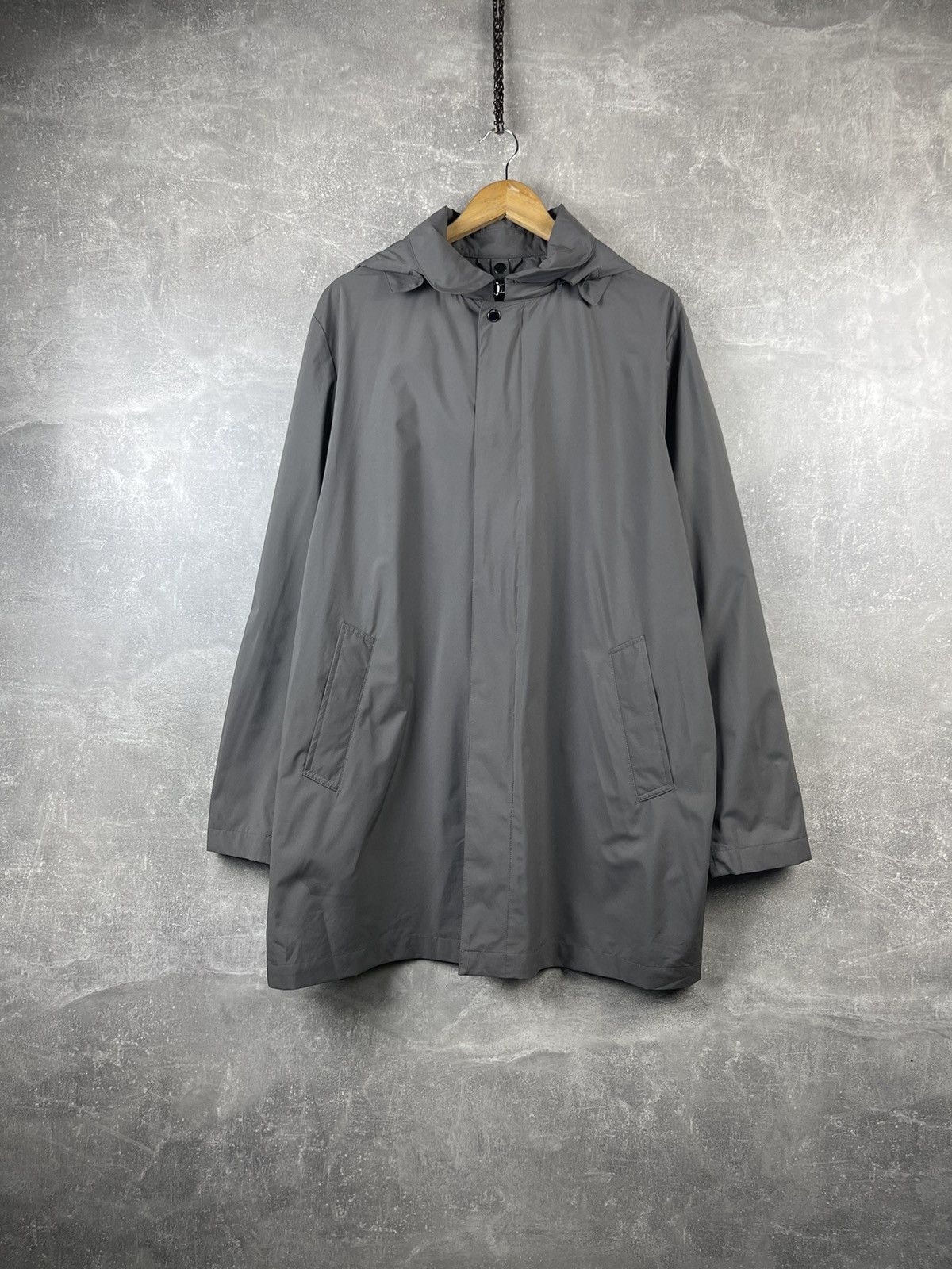 Hackett Hackett London Shower Resistant Hooded Zip Button Rain Coat Size US XL / EU 56 / 4 - 1 Thumbnail