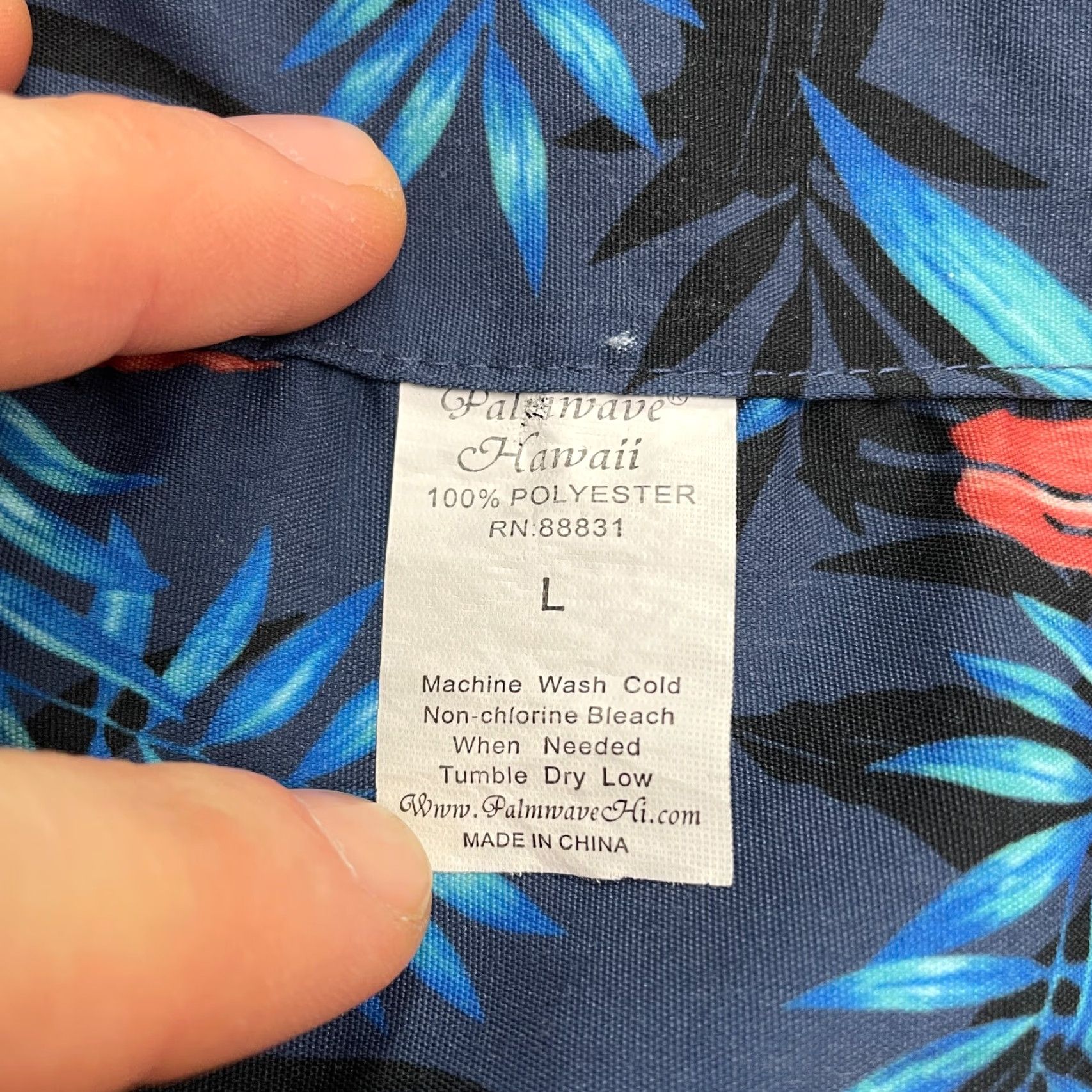 Vintage Palm Wave Hawaii Shirt Mens Large Blue Floral Short Sleeve Button Up Hawaii Beach Tropical 90s? Size US L / EU 52-54 / 3 - 4 Thumbnail