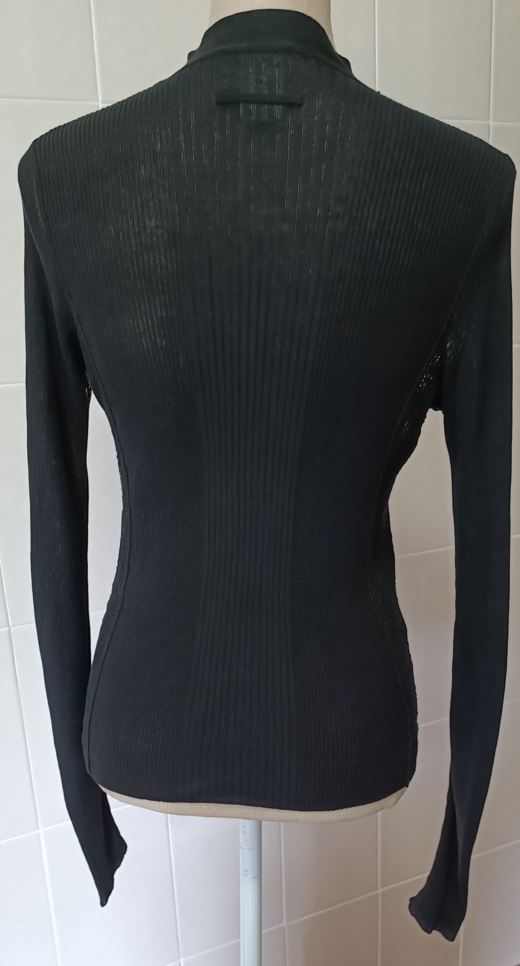 Jean Paul Gaultier 2000's - Black cotton jacket, with ribbed fabric Size M / US 6-8 / IT 42-44 - 13 Thumbnail