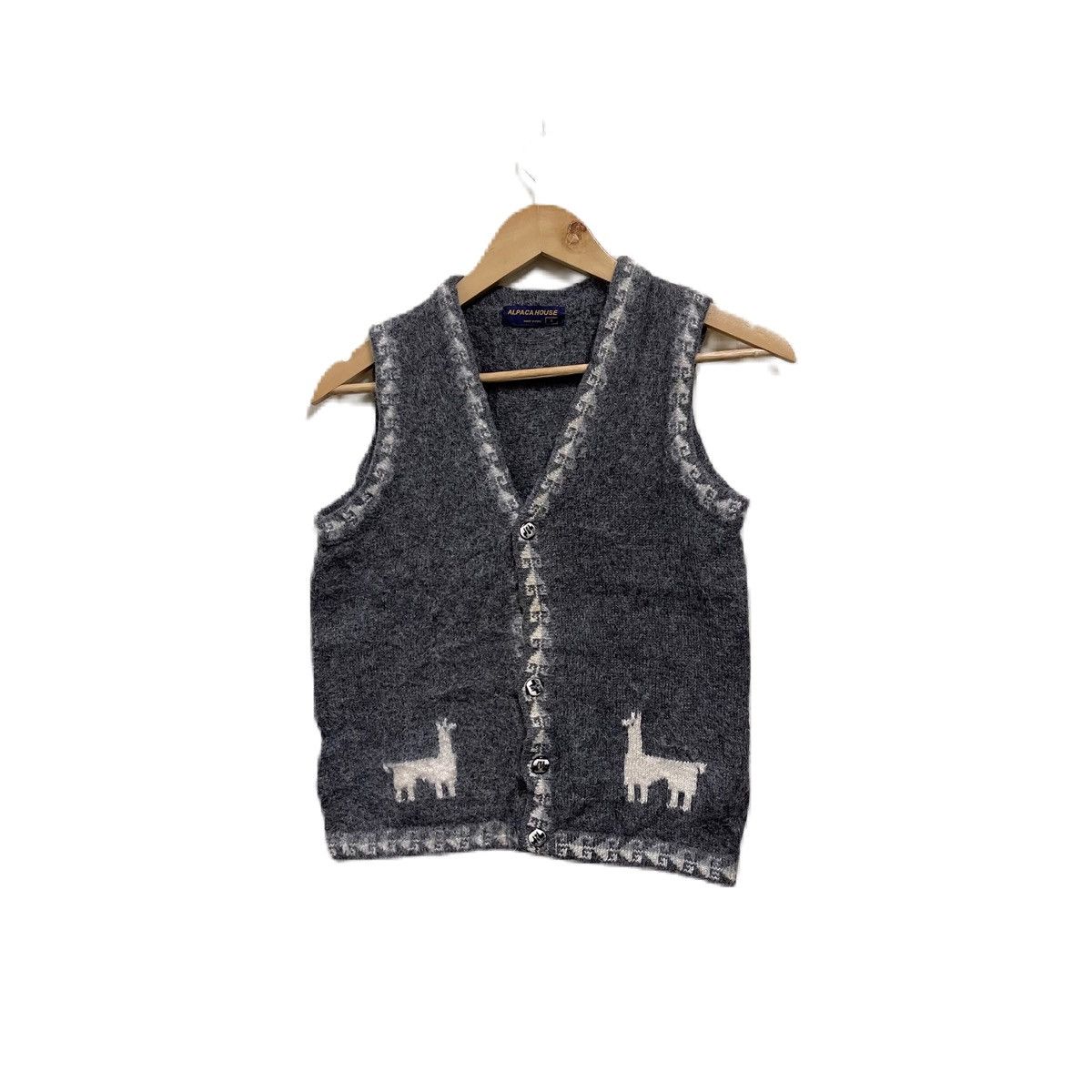 Japanese Brand Alpaca house knitwear vest Size US S / EU 44-46 / 1 - 1 Thumbnail