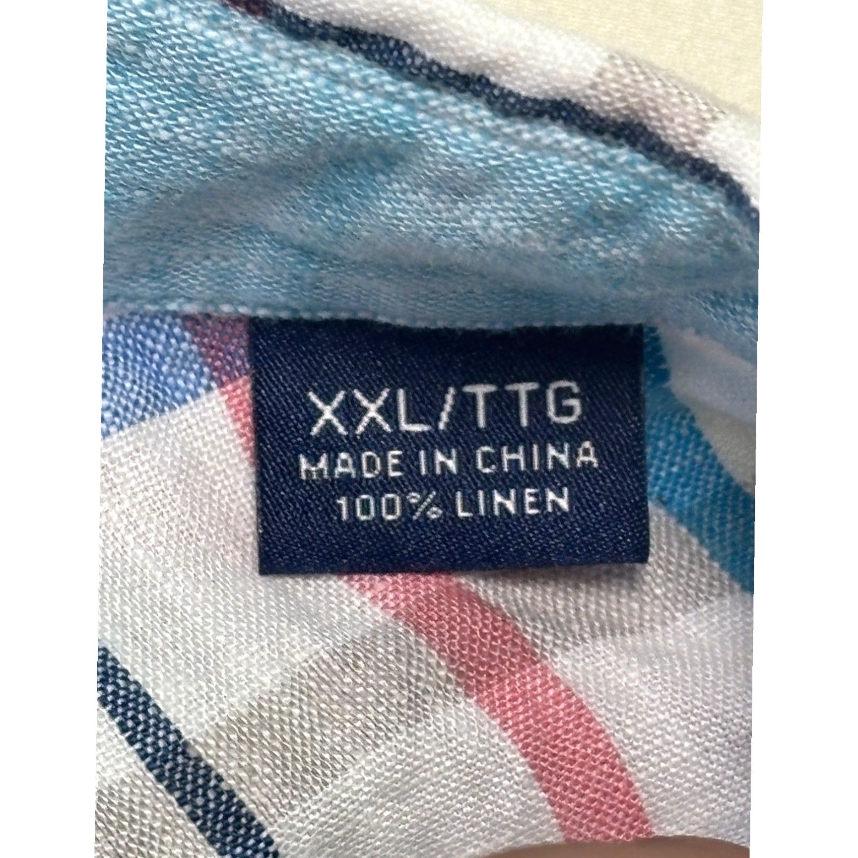 Tommy Bahama Tommy Bahama Short Sleeve Button-Up Shirt Plaid Linen XX L Mens White Size US XXL / EU 58 / 5 - 4 Thumbnail