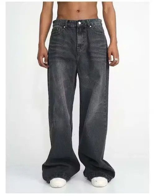Japanese Brand × Jean Baggy Flared Wide Leg Stack Denim Jeans Size US 30 / EU 46 - 2 Thumbnail