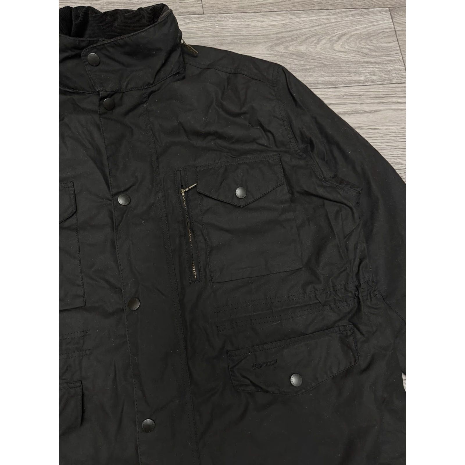 Barbour VINTAGE Barbour Jacket Sapper Waxed Black Mens 2XL Barbour Sapper Wax Jacket Biker Waxed Black Mens 2XL Size US XXL / EU 58 / 5 - 3 Thumbnail