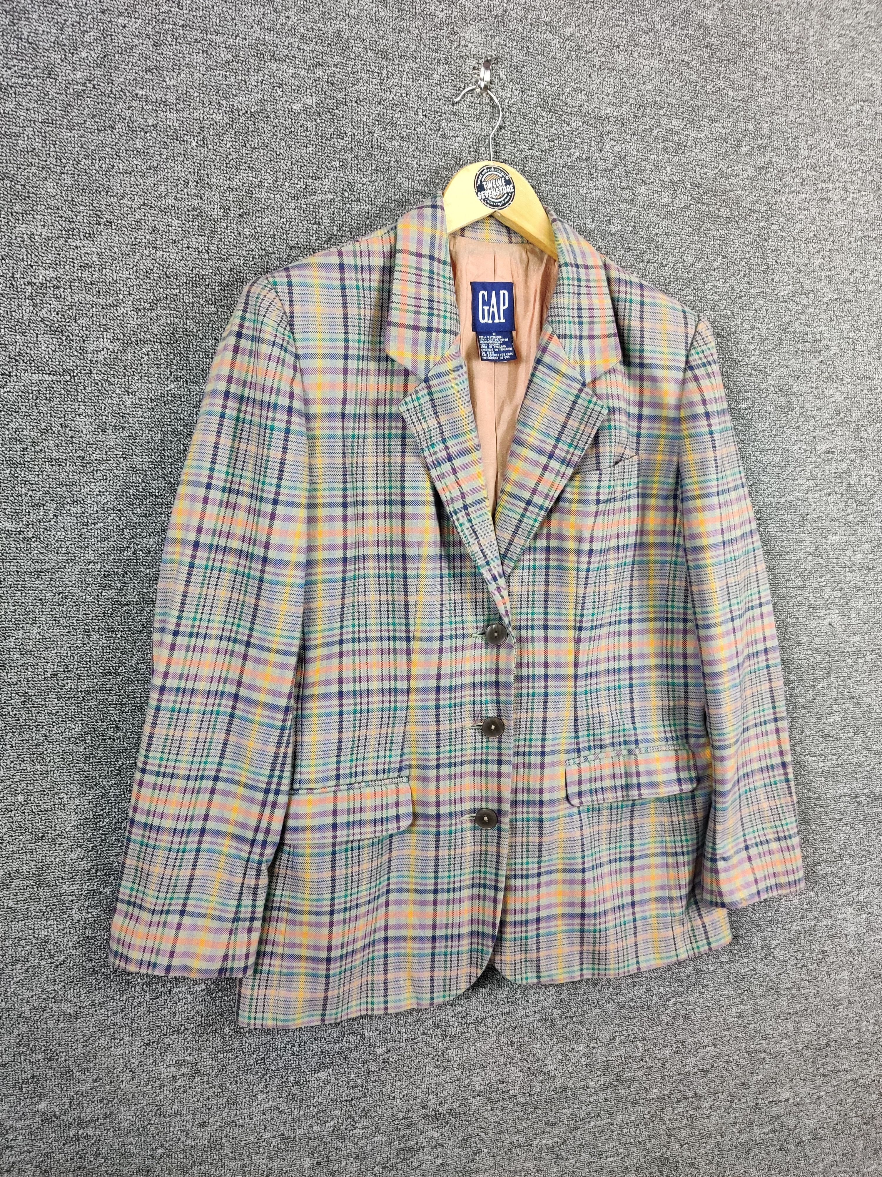 Gap Vintage Gap Checkered Single Breasted Balzer Coat Size US M / EU 48-50 / 2 - 7 Thumbnail