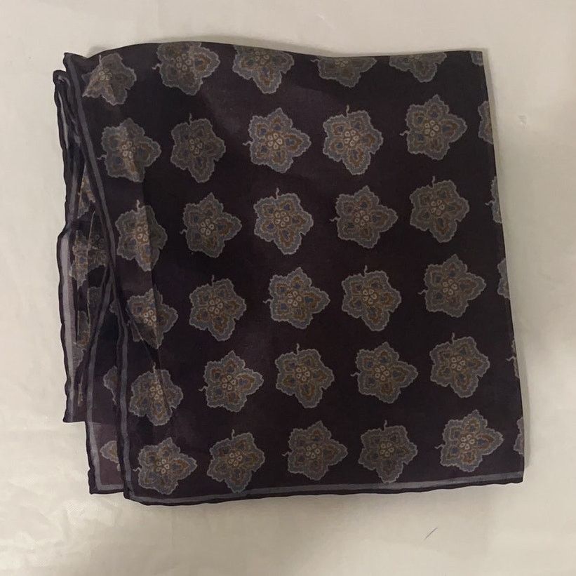 Robert Talbott ROBERT TALBOTT Fine Silk Scarf Printed in Italy Semi Sheer Size ONE SIZE - 5 Thumbnail