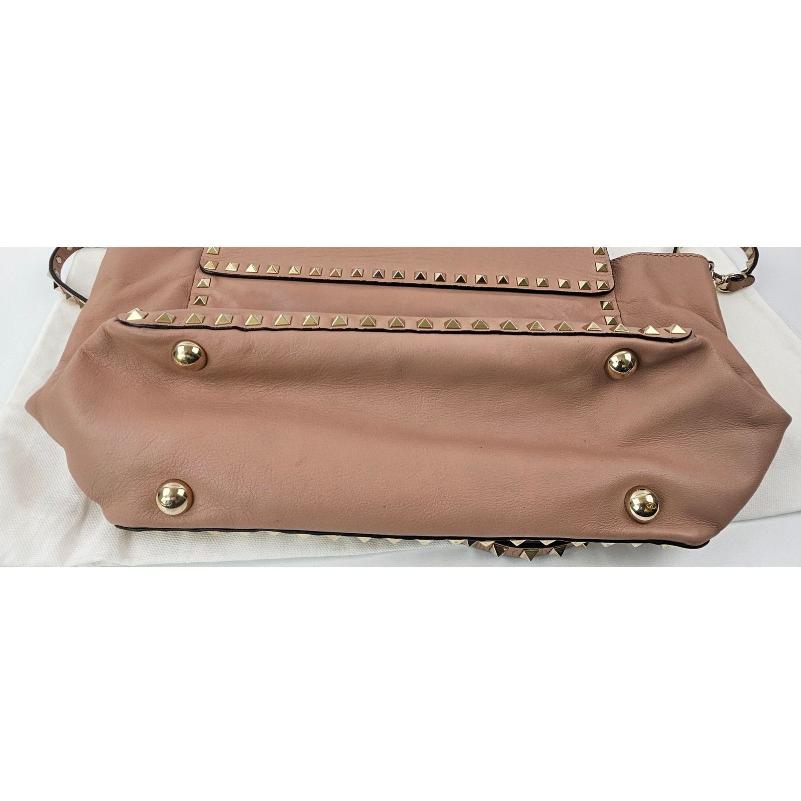 Valentino Valentino Taupe Leather Rockstud Crossbody Bag Size ONE SIZE - 7 Thumbnail