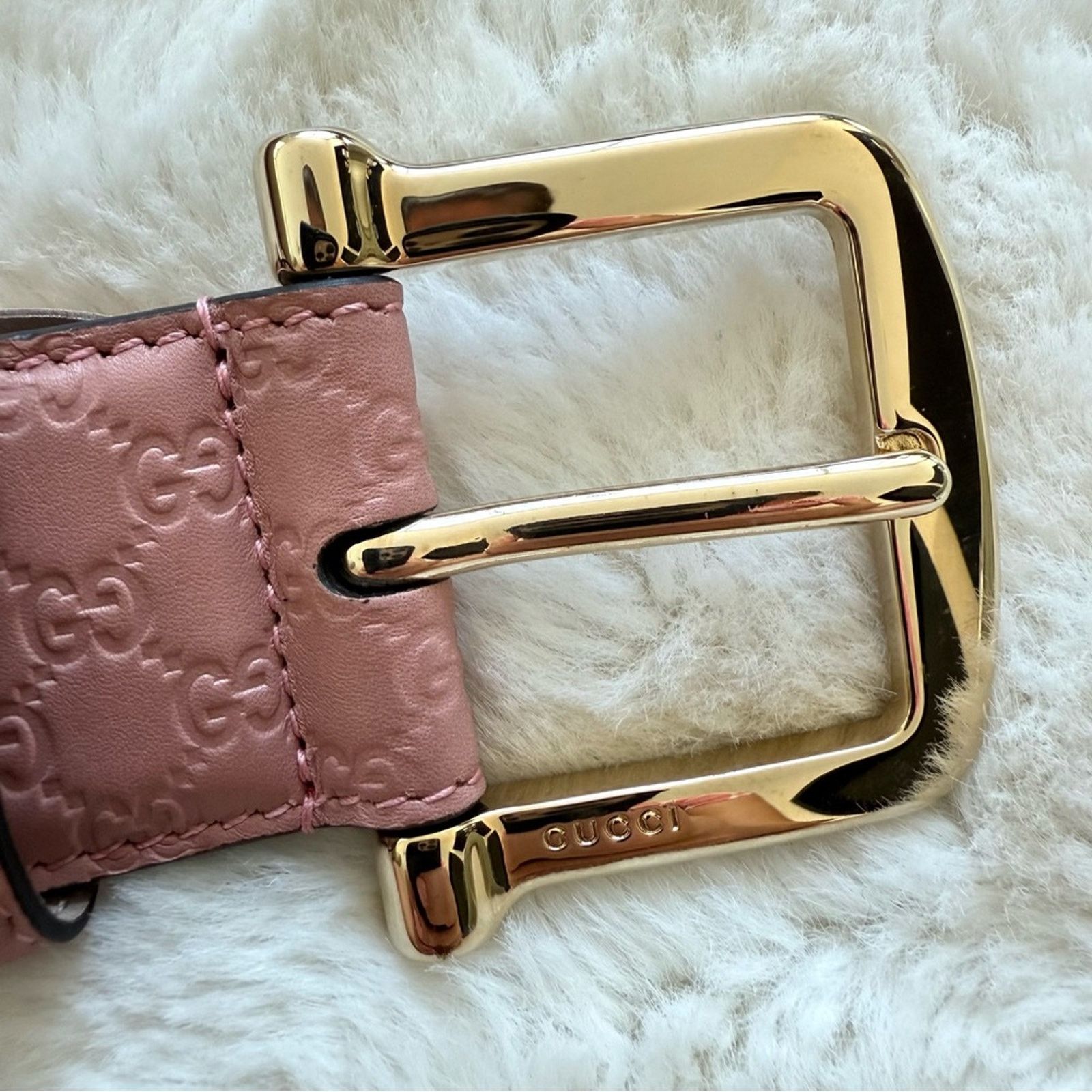 Gucci Gucci GG Marmont pink leather belt size 85/34 Authentic 650$ Size ONE SIZE - 3 Thumbnail