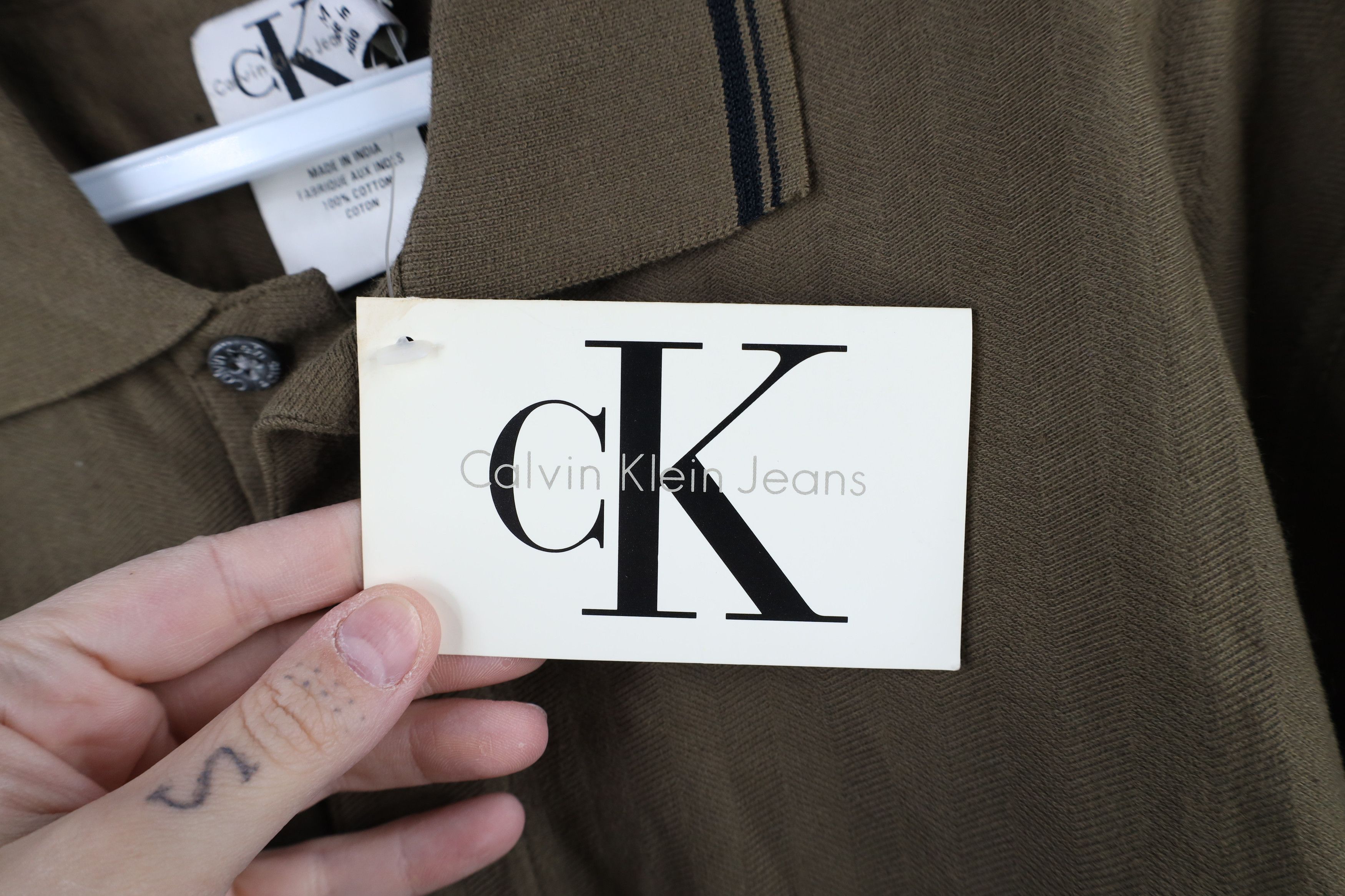 Calvin Klein × Vintage Deadstock Vintage 90s Calvin Klein Long Sleeve Polo Size US M / EU 48-50 / 2 - 5 Thumbnail