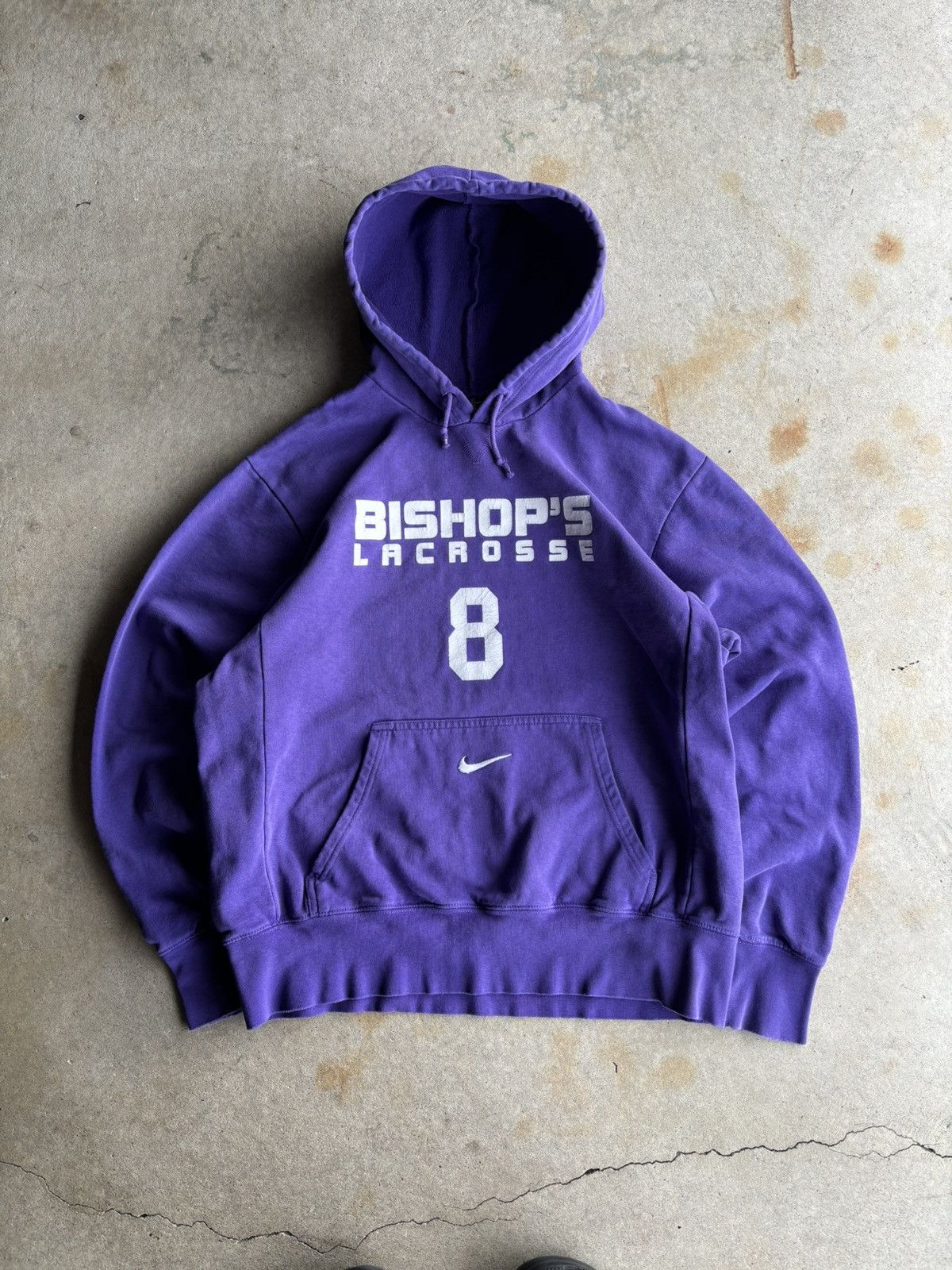 Nike Vintage Bishops Nike Teams Centre Swoosh Purple Hoodie Size US M / EU 48-50 / 2 - 1 Thumbnail
