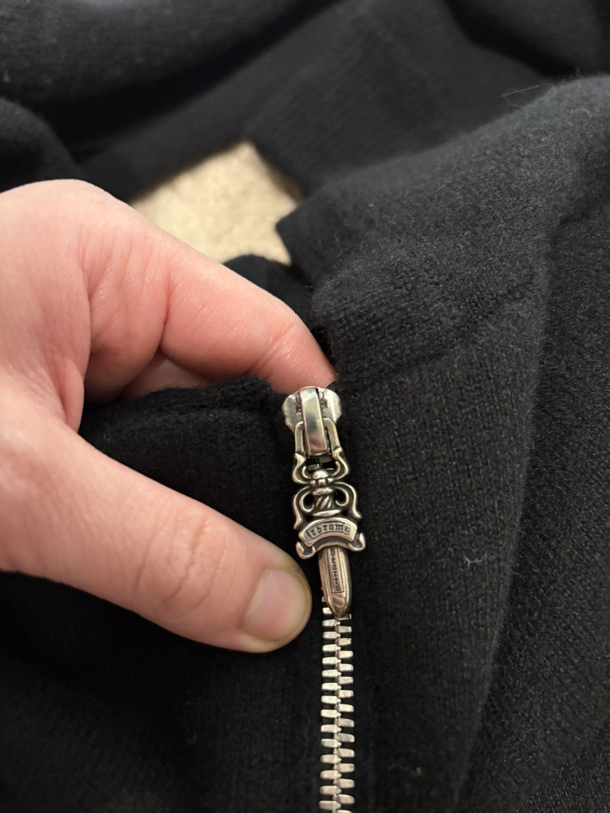 Chrome Hearts Chrome Heart Life sentence Cashmere zip up size M Size US M / EU 48-50 / 2 - 6 Thumbnail