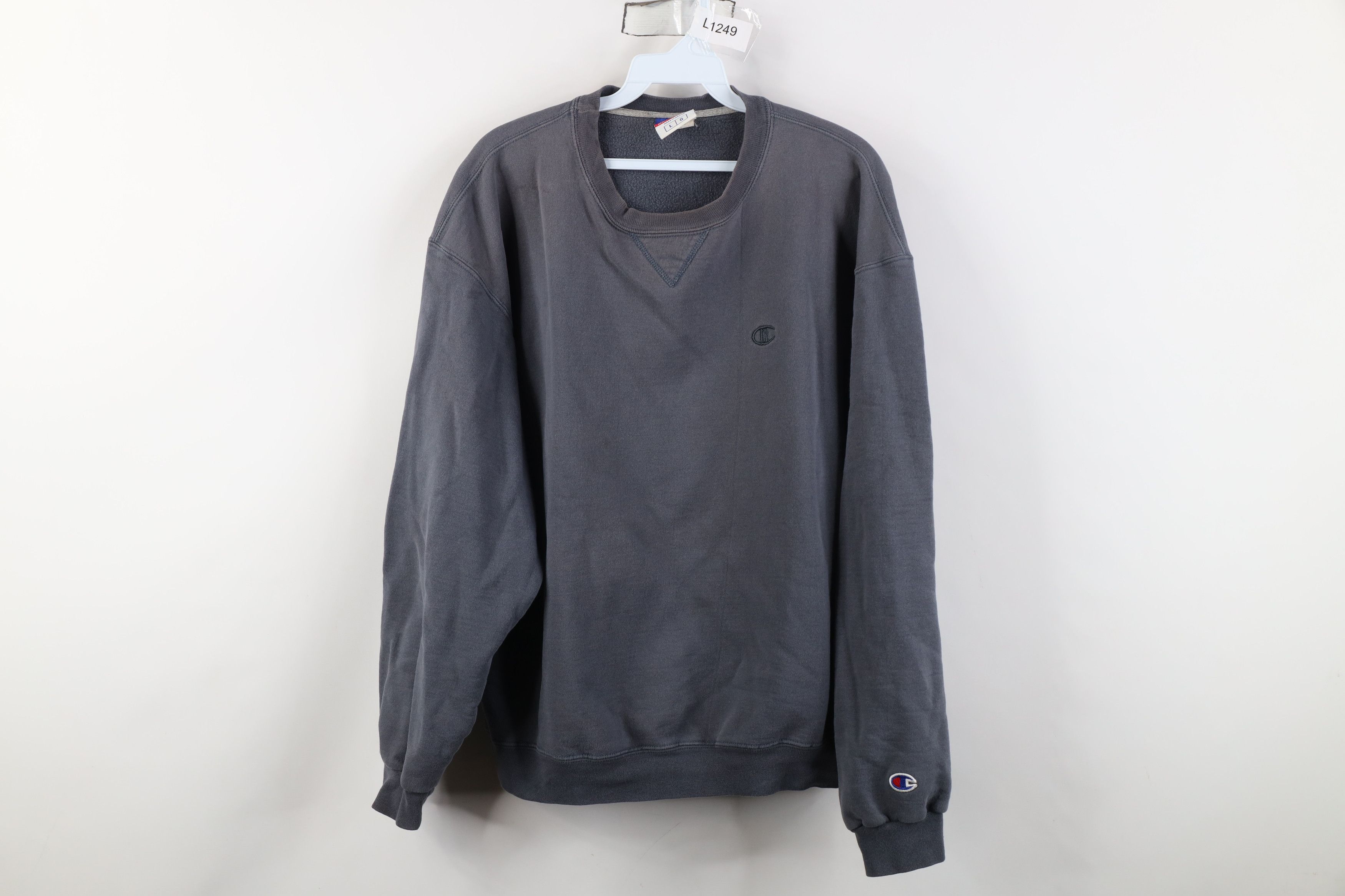 Champion Vintage 90s Champion Crewneck Sweatshirt Steel Blue Size US L / EU 52-54 / 3 - 1 Thumbnail