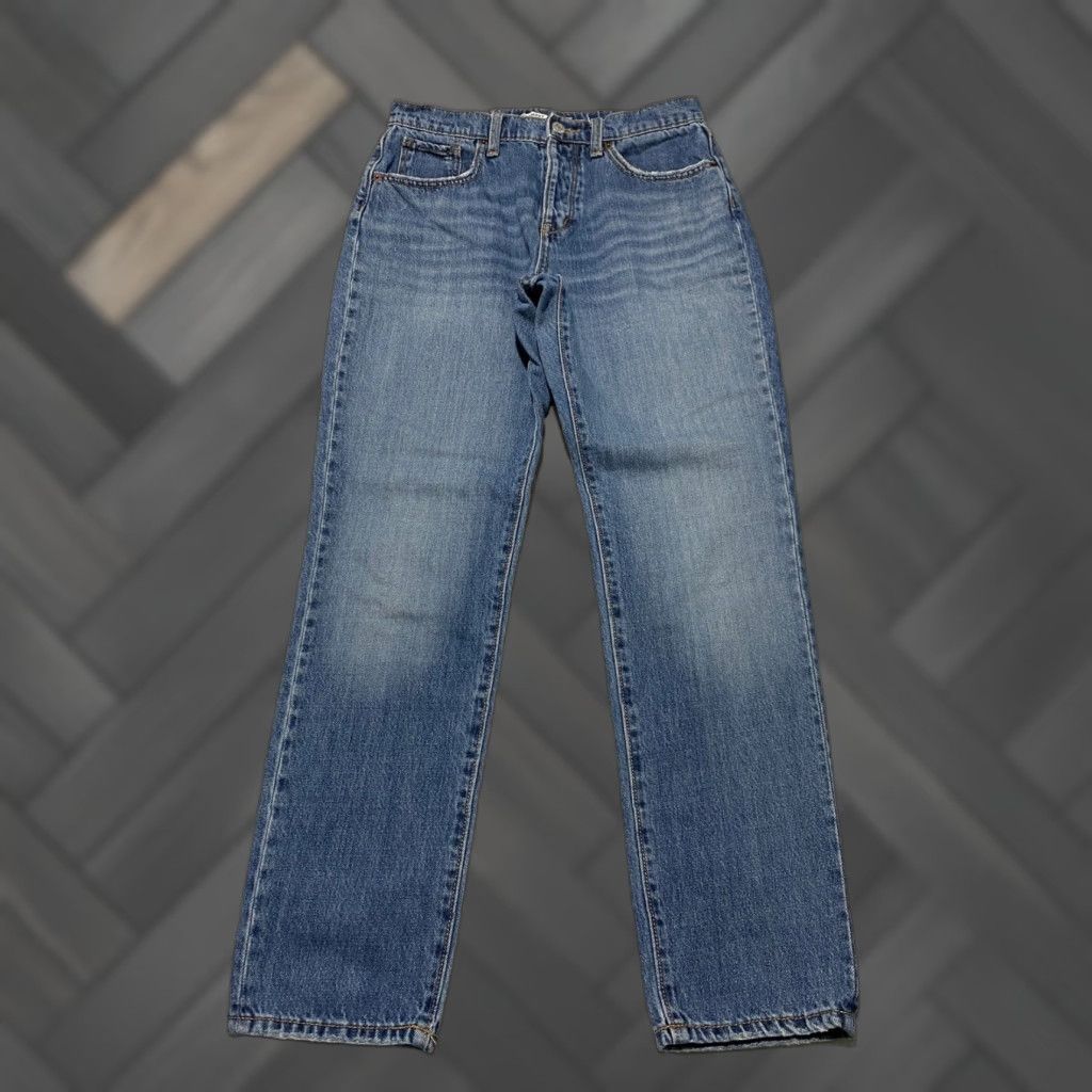 Old Navy Old Navy Jeans Straight Women's High Rise 16 Medium Wash Denim 28in Inseam 5-Pocket Button Fly Cotton Size 38" / US 16 / IT 52 - 1 Thumbnail