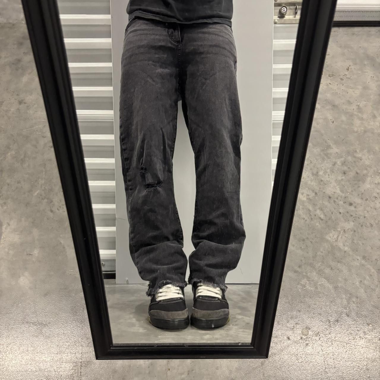 Japanese Brand × Vintage Crazy Vintage Y2K/2000s Grunge Faded Black Denim Jeans! Size US 29 - 1 Thumbnail