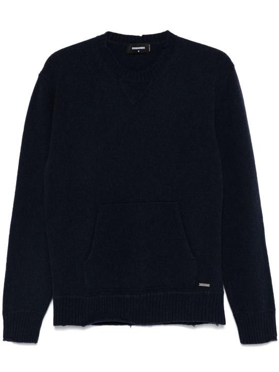 Dsquared2 DSQUARED2 Men Sweater S71HA1322D13069 486 BLUE Size US L / EU 52-54 / 3 - 1 Thumbnail