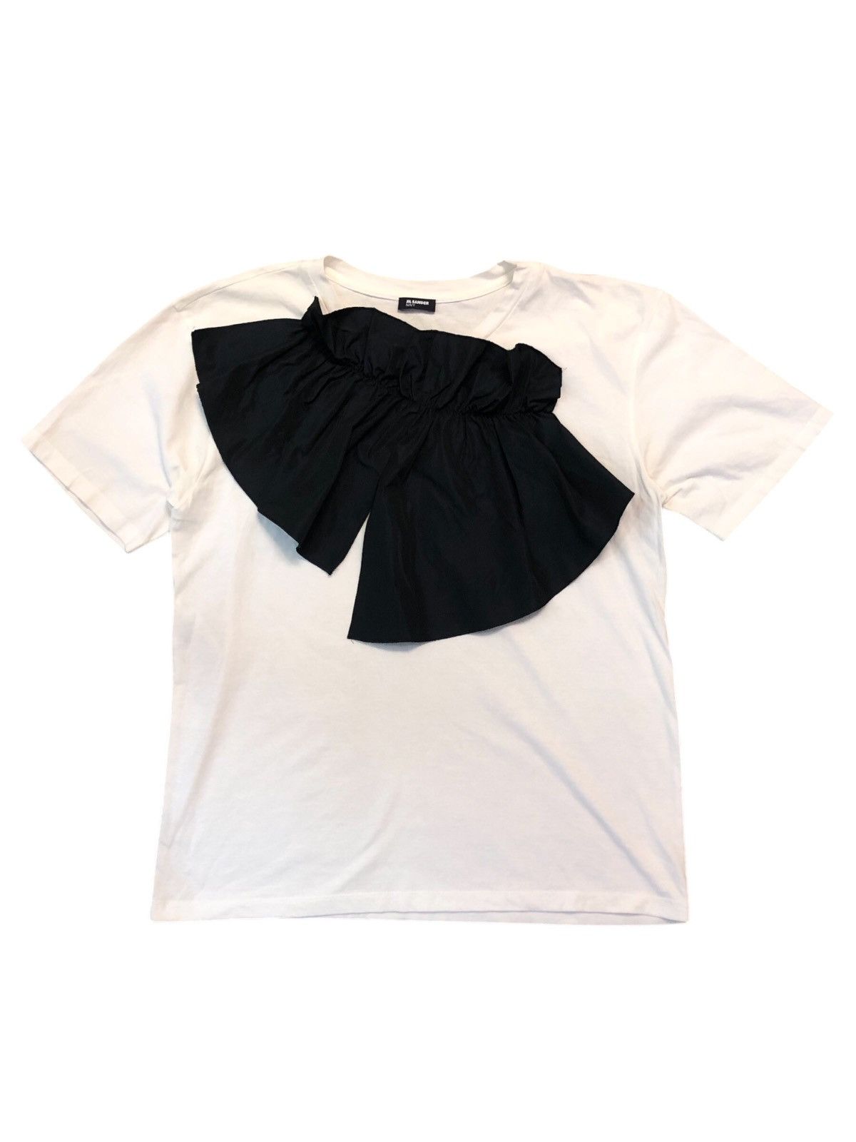 Jil Sander Jil Sander Navy Nylon Ribbon/Ruffle Shirt Size US XS / EU 42 / 0 - 2 Thumbnail