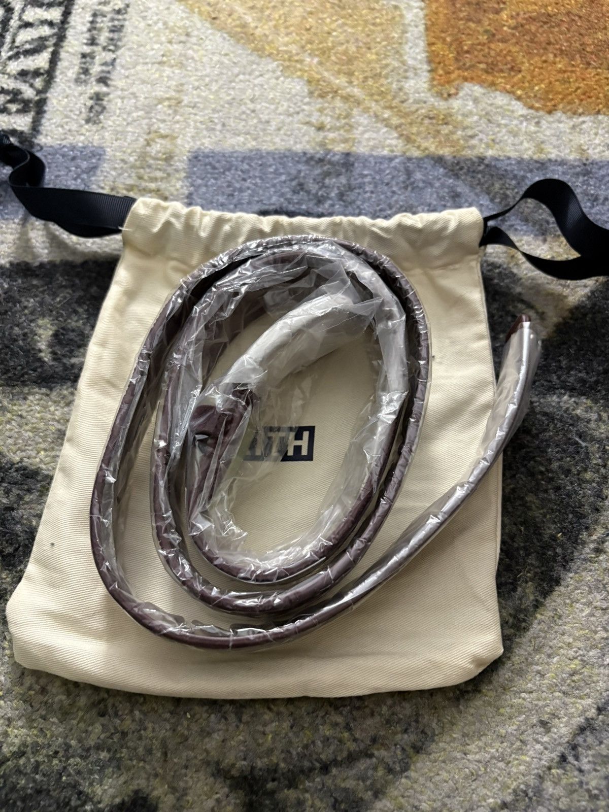 Kith Kith Monogram Suede Leather Belt Magma (SMALL) Size 30 - 4 Thumbnail