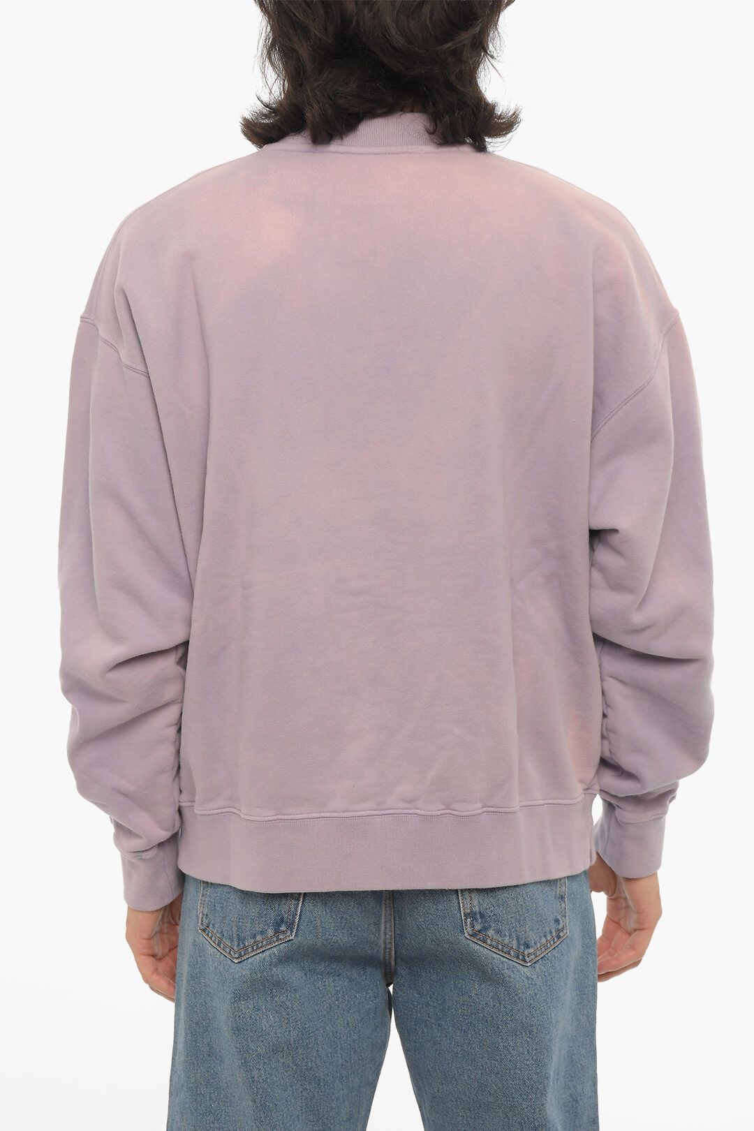Off-White og1mm0824 Soli Color Laundry Crew-neck Sweatshirt in Purple Size US XXS / EU 40 - 2 Thumbnail