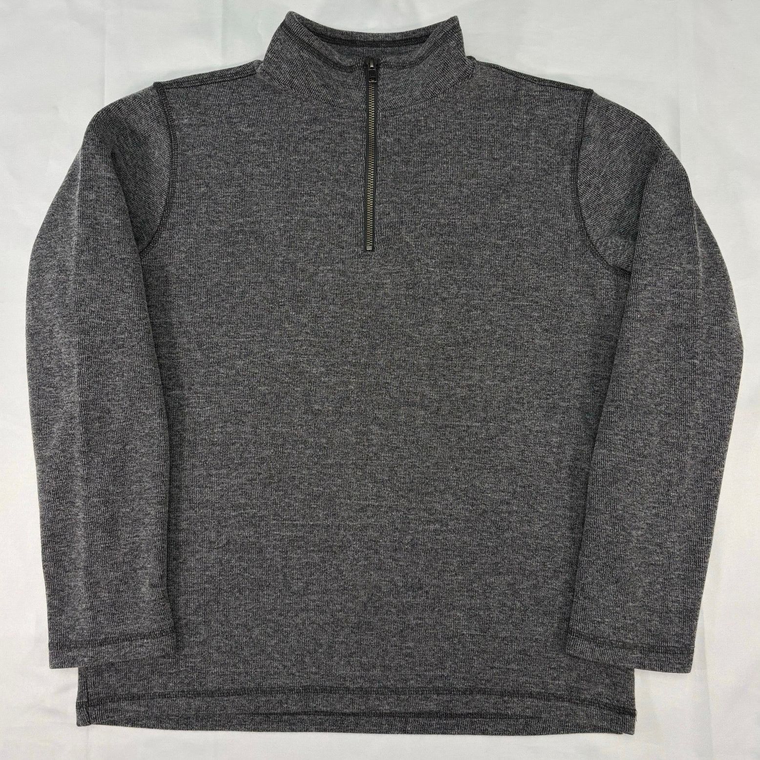 Gap Gap Heathered Gray Quarter Zip Fleece Pullover Sweater L Size US L / EU 52-54 / 3 - 1 Thumbnail