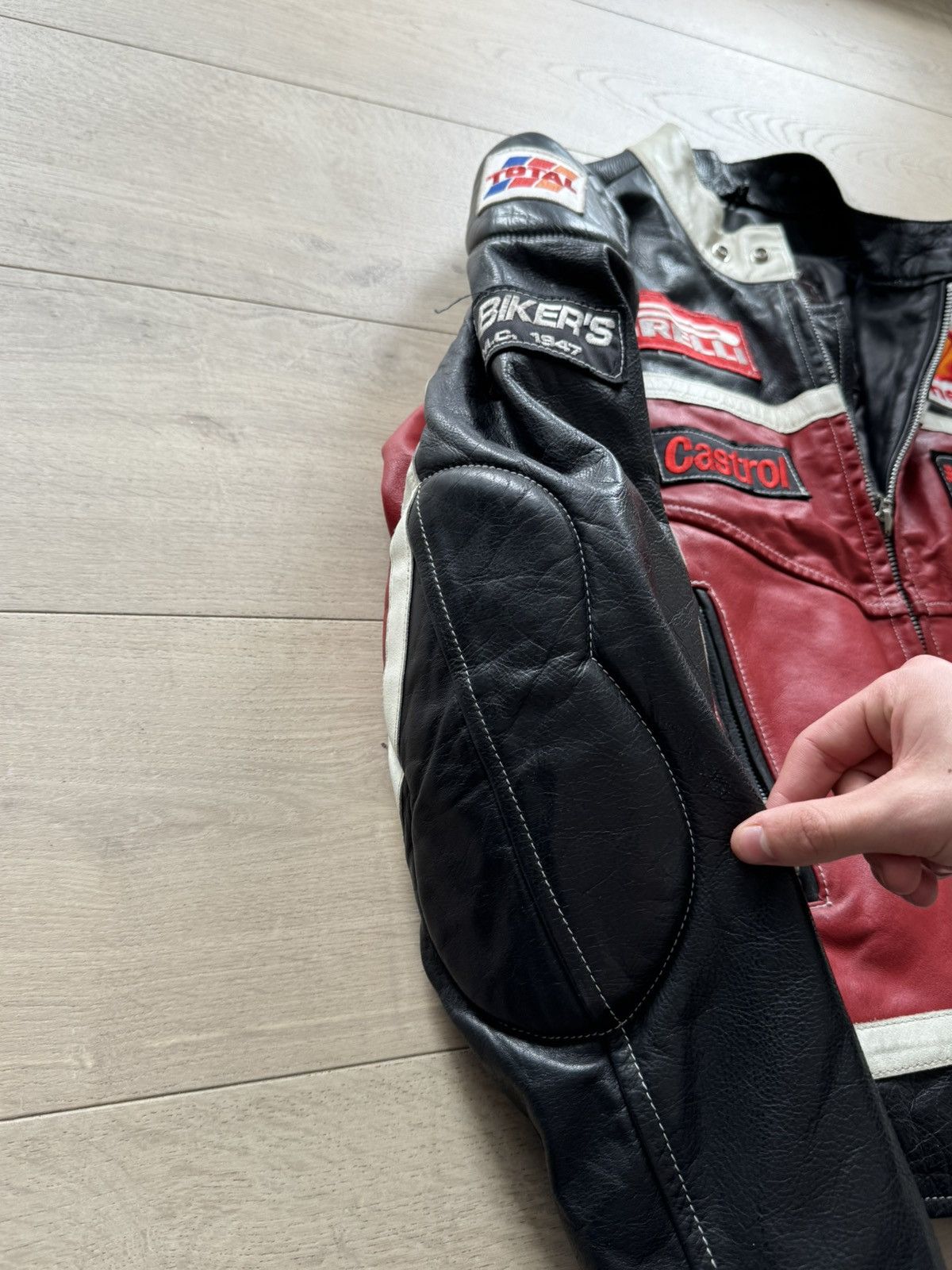 Vintage RACING MOTO JACKET LEATHER vintage Size US M / EU 48-50 / 2 - 10 Thumbnail