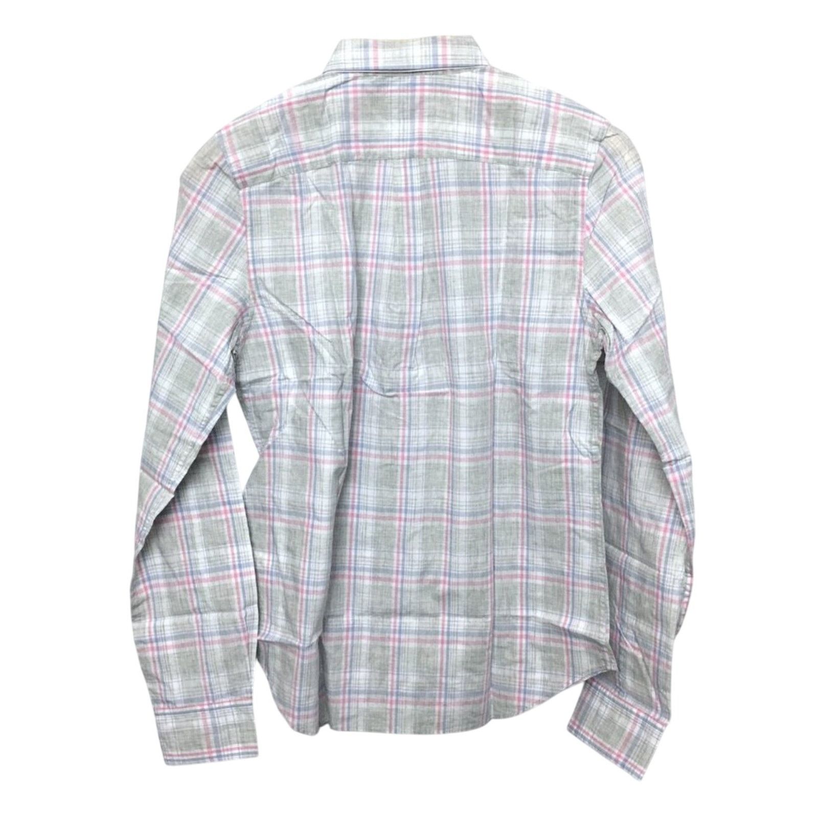 UNTUCKit UNTUCKIT Chasseles Plaid Sleeve Shirt Gray Pink Size 18 Size S / US 4 / IT 40 - 3 Thumbnail